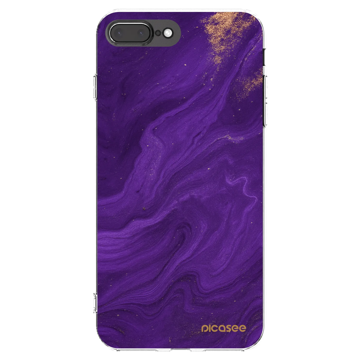 Picasee silikonový průhledný obal pro Apple iPhone 8 Plus - Fialová