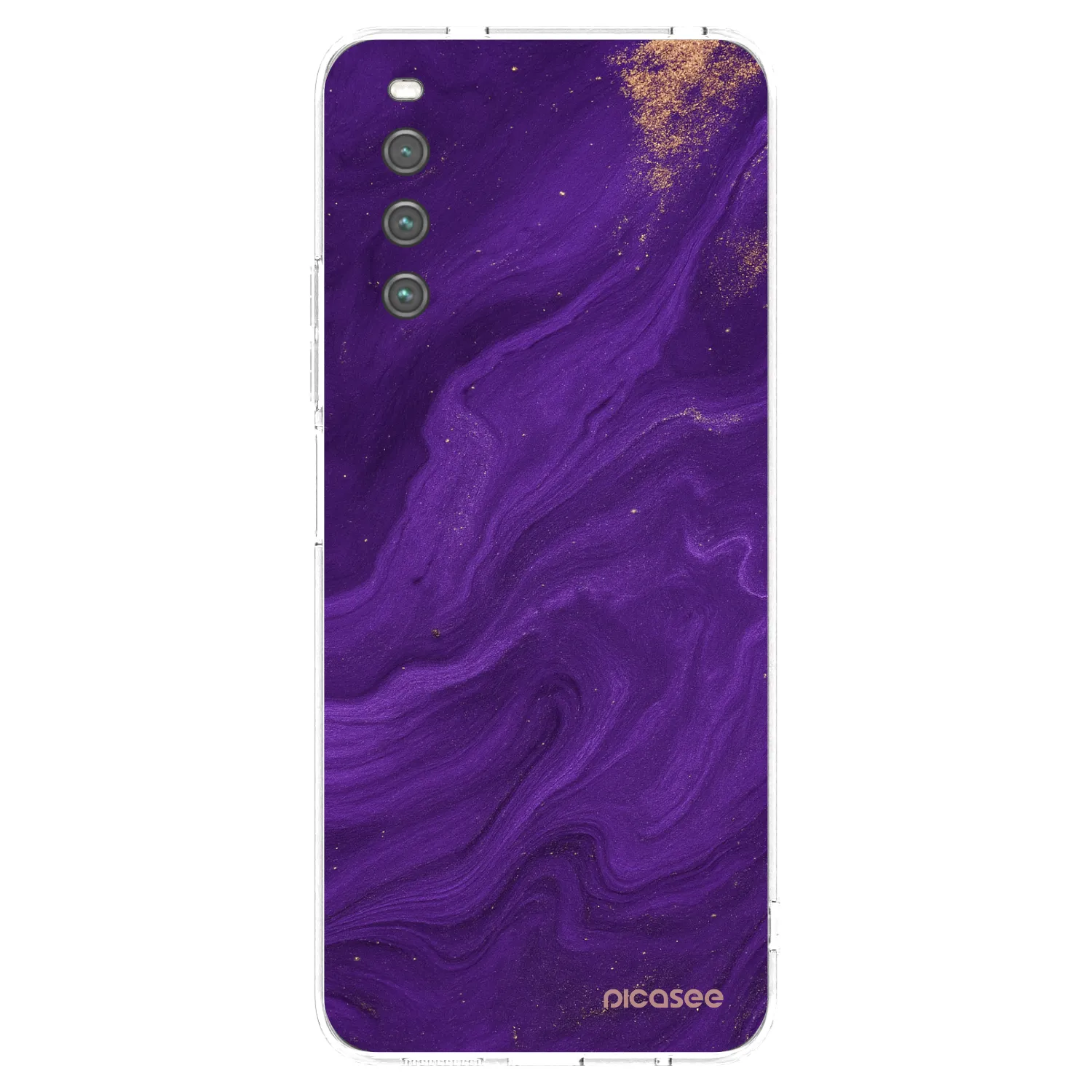Picasee silikonový průhledný obal pro Sony Xperia 10 IV 5G - Fialová
