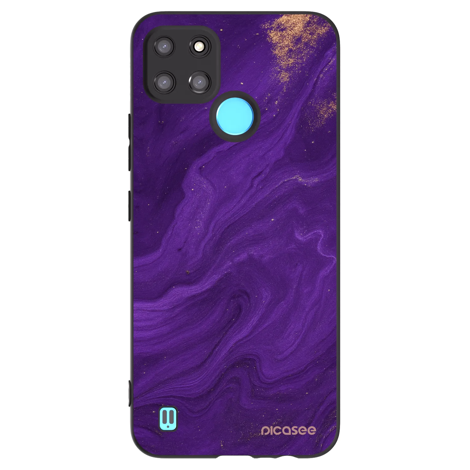Picasee silikonový černý obal pro Realme C21Y - Fialová