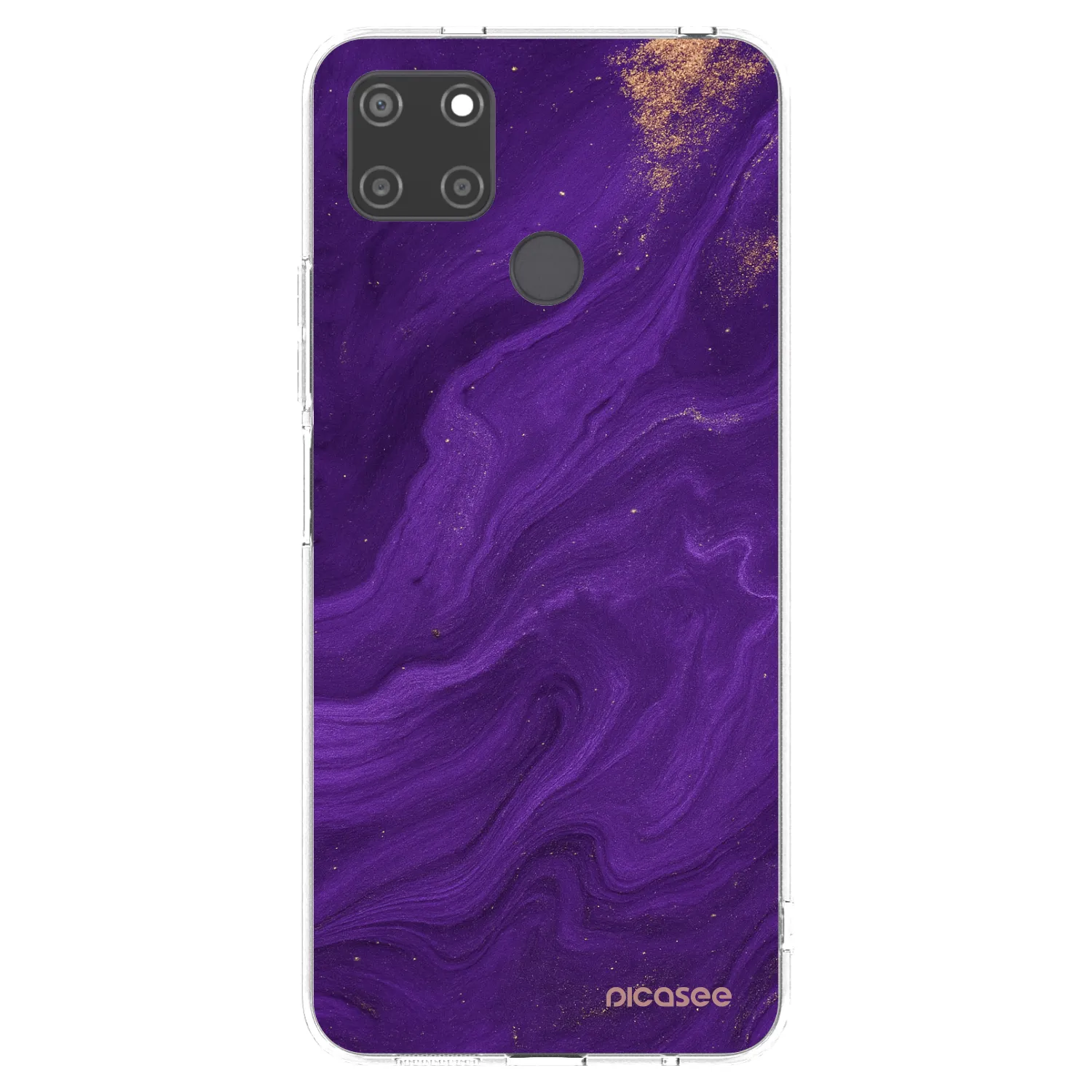Picasee silikonový průhledný obal pro Realme C21Y - Fialová