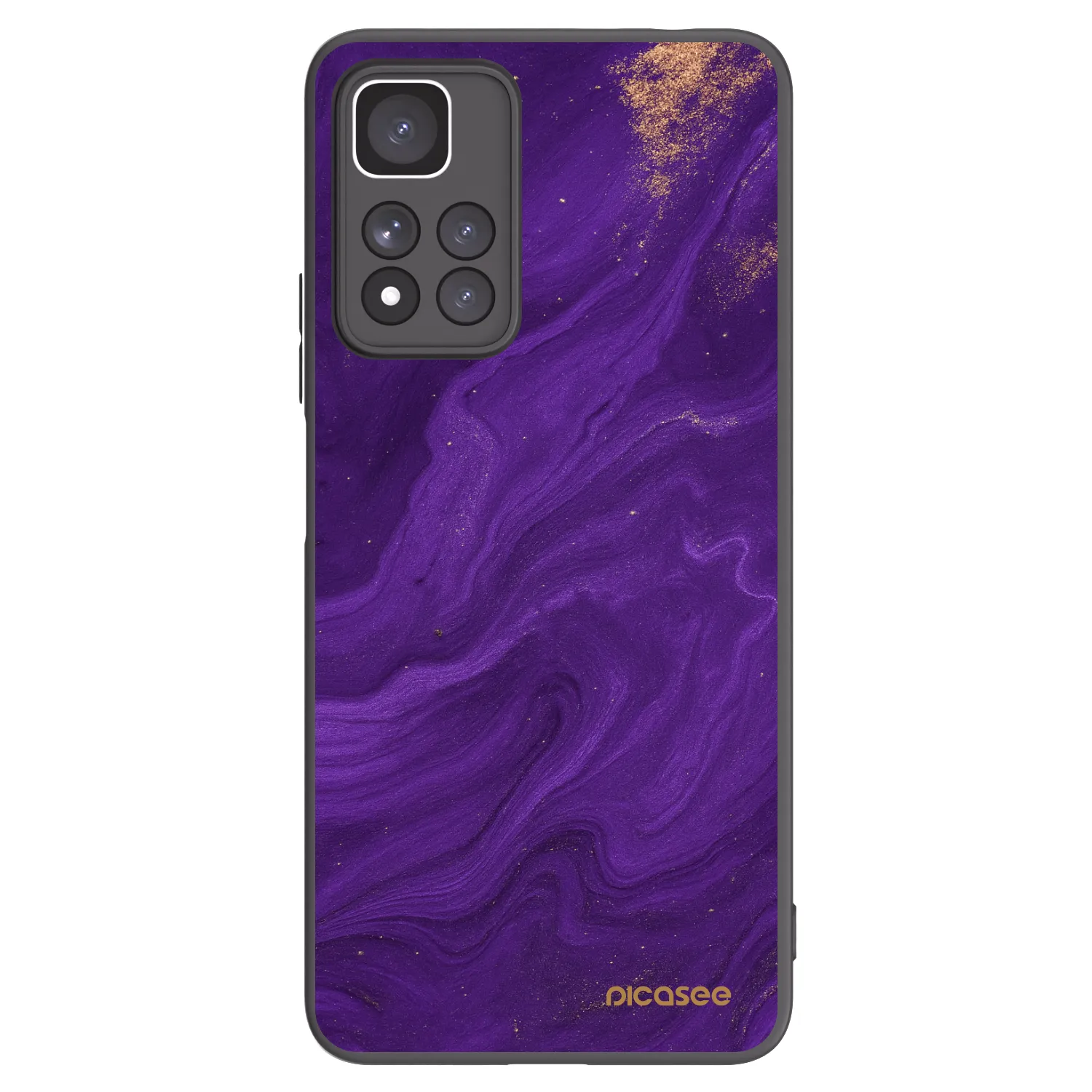 Picasee silikonový černý obal pro Xiaomi Redmi Note 11 Pro+ 5G - Fialová