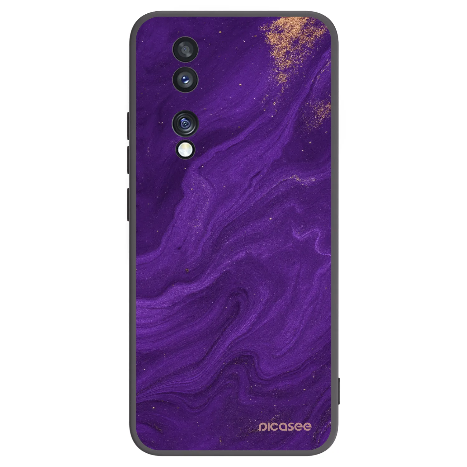 Picasee silikonový černý obal pro Honor 70 - Fialová