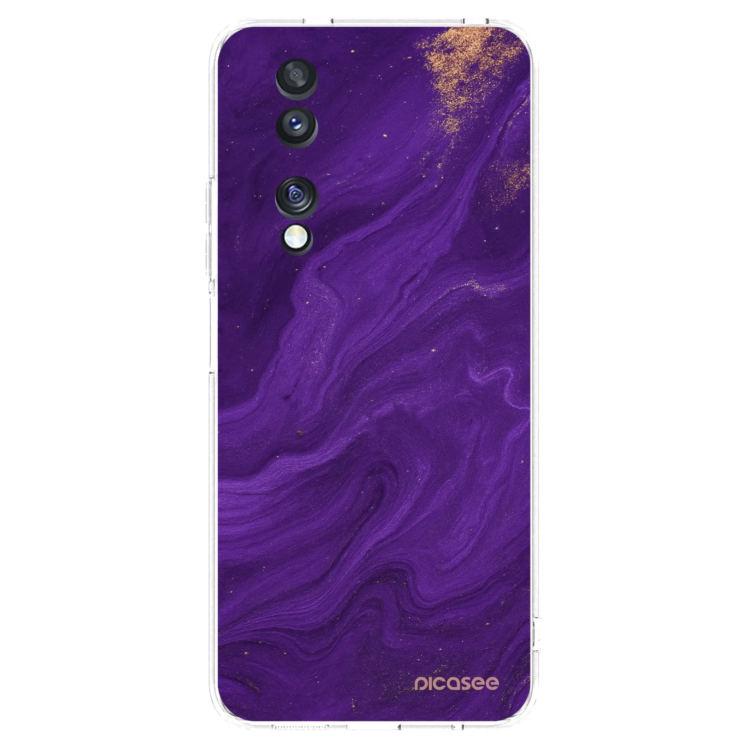Picasee silikonový průhledný obal pro Honor 70 - Fialová