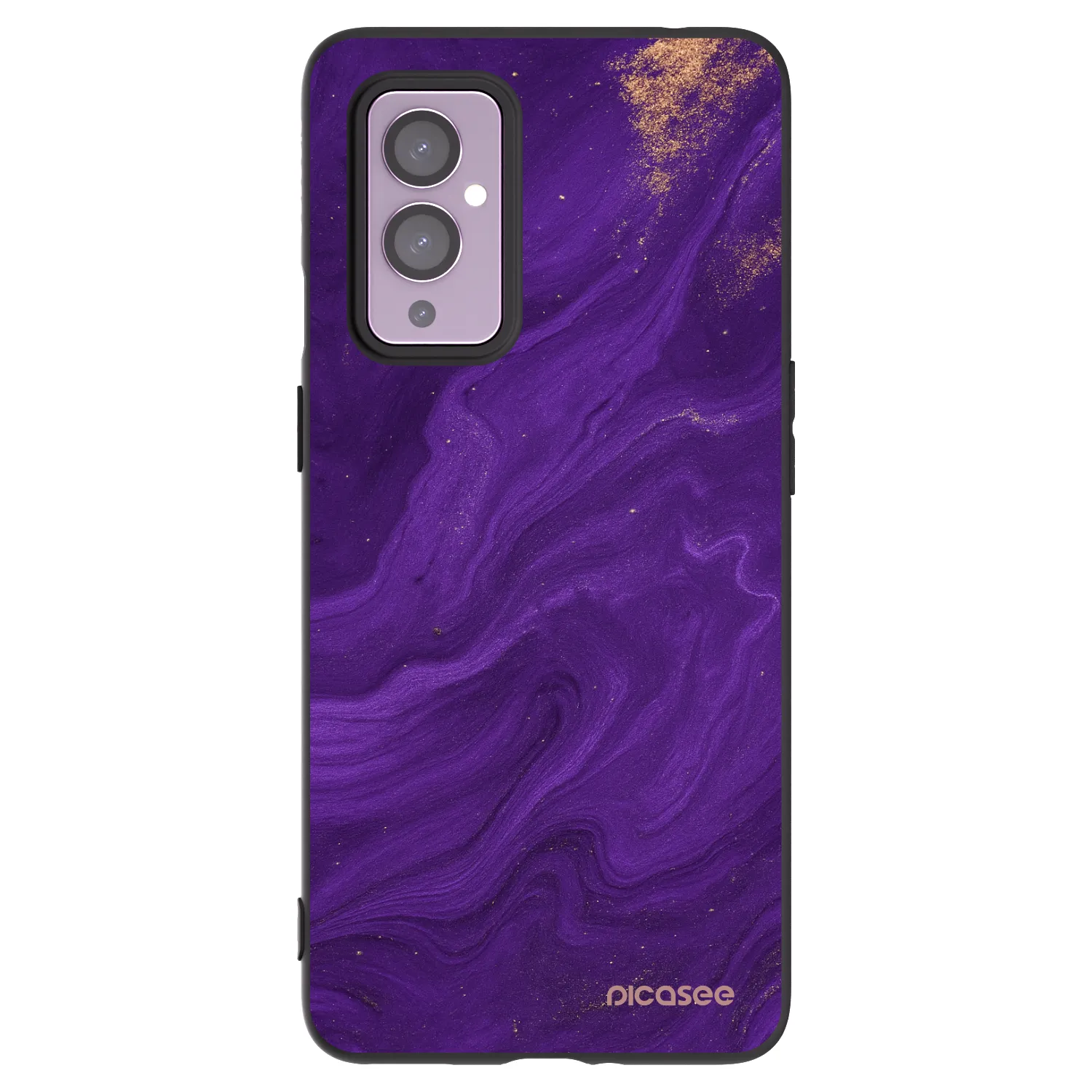 Picasee silikonový černý obal pro OnePlus 9 - Fialová
