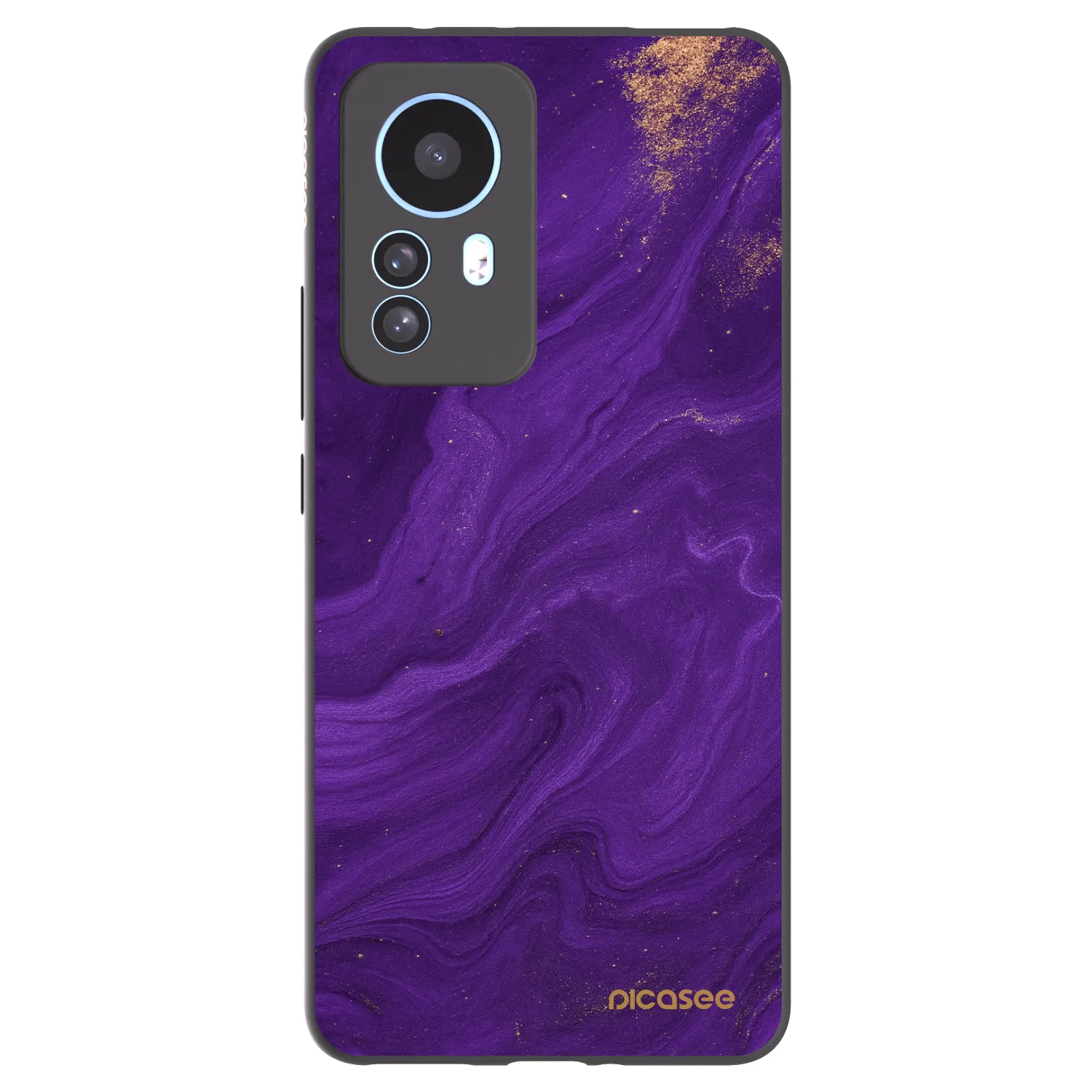Picasee silikonový černý obal pro Xiaomi 12T - Fialová