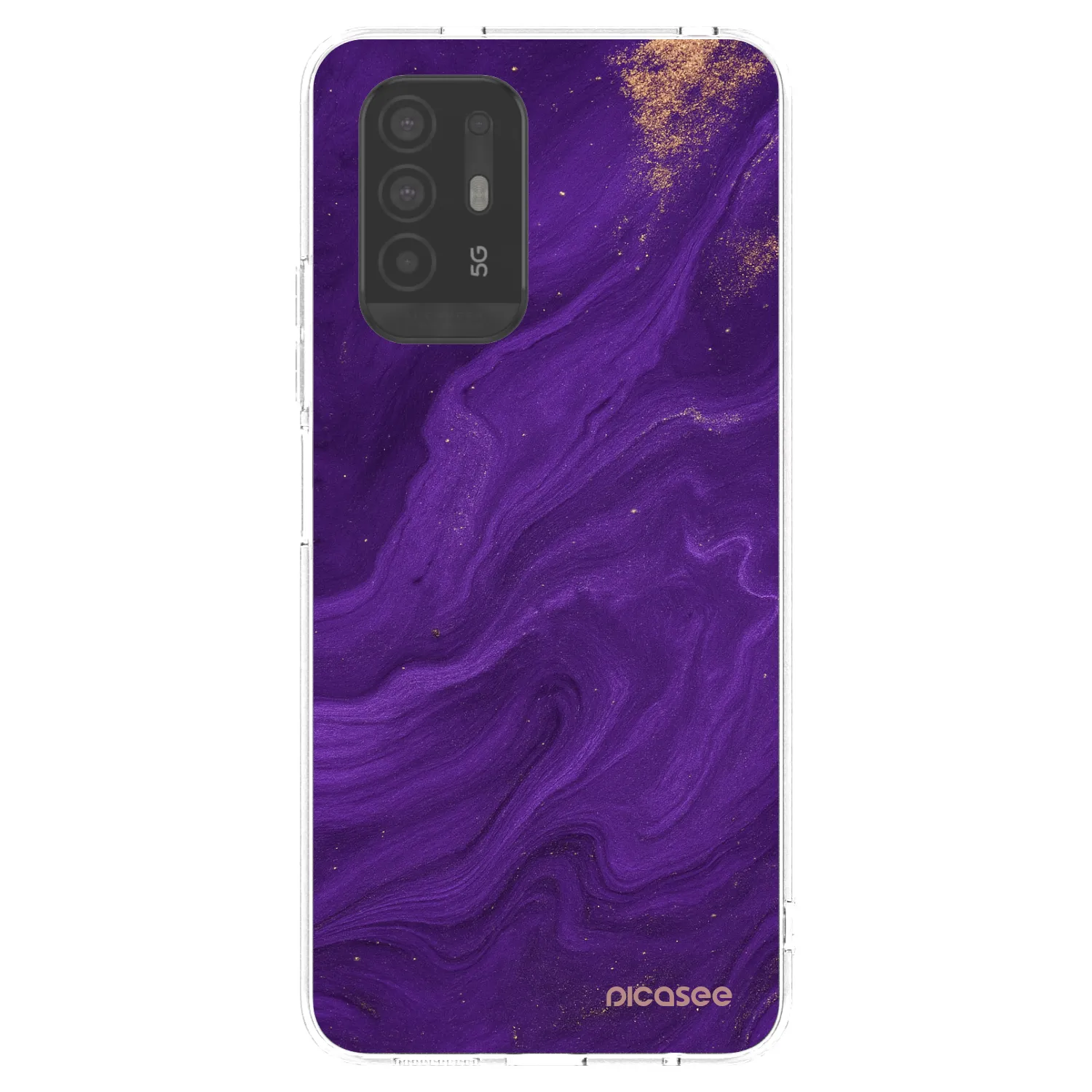 Picasee silikonový průhledný obal pro OPPO A94 5G - Fialová