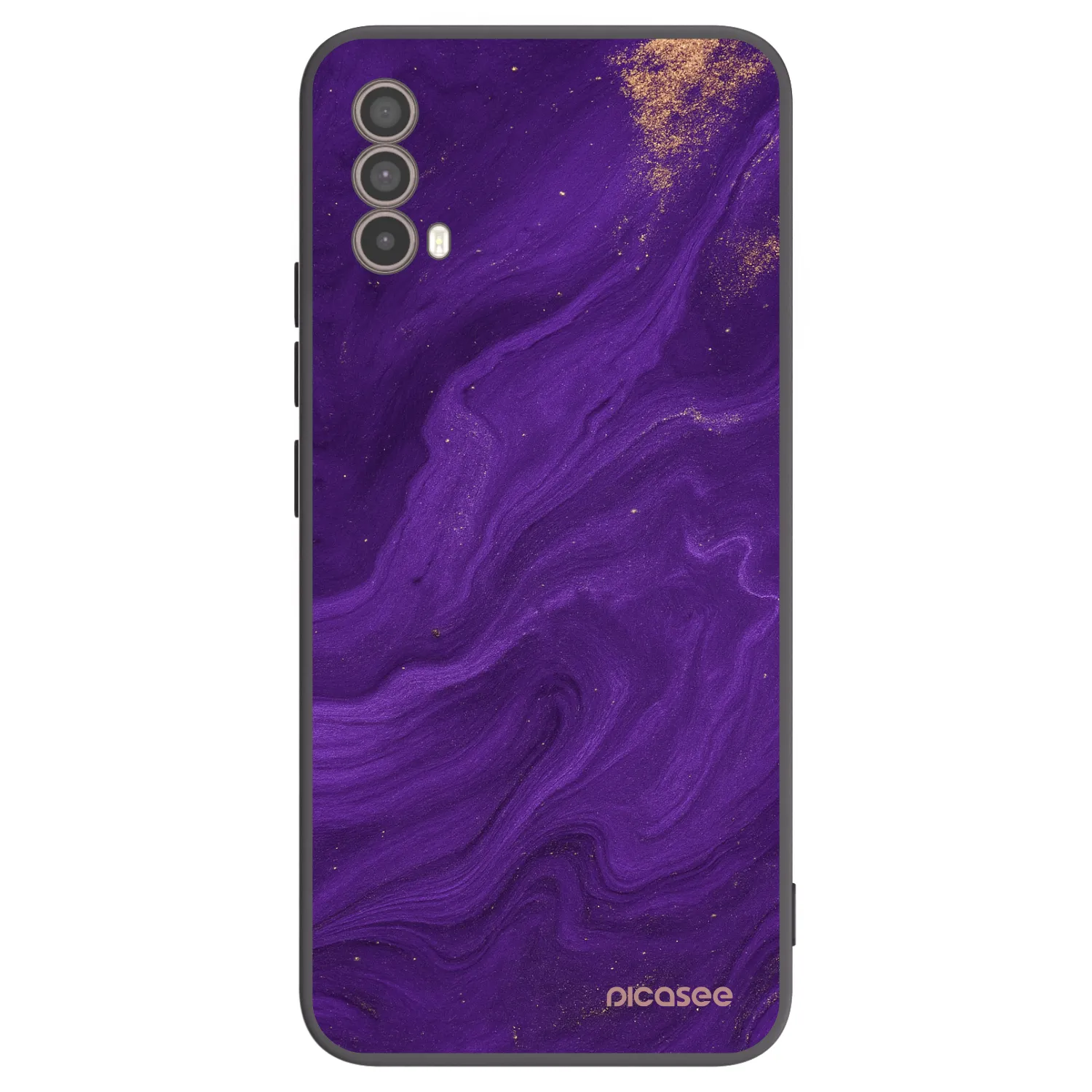 Picasee silikonový černý obal pro Motorola Moto E40 - Fialová