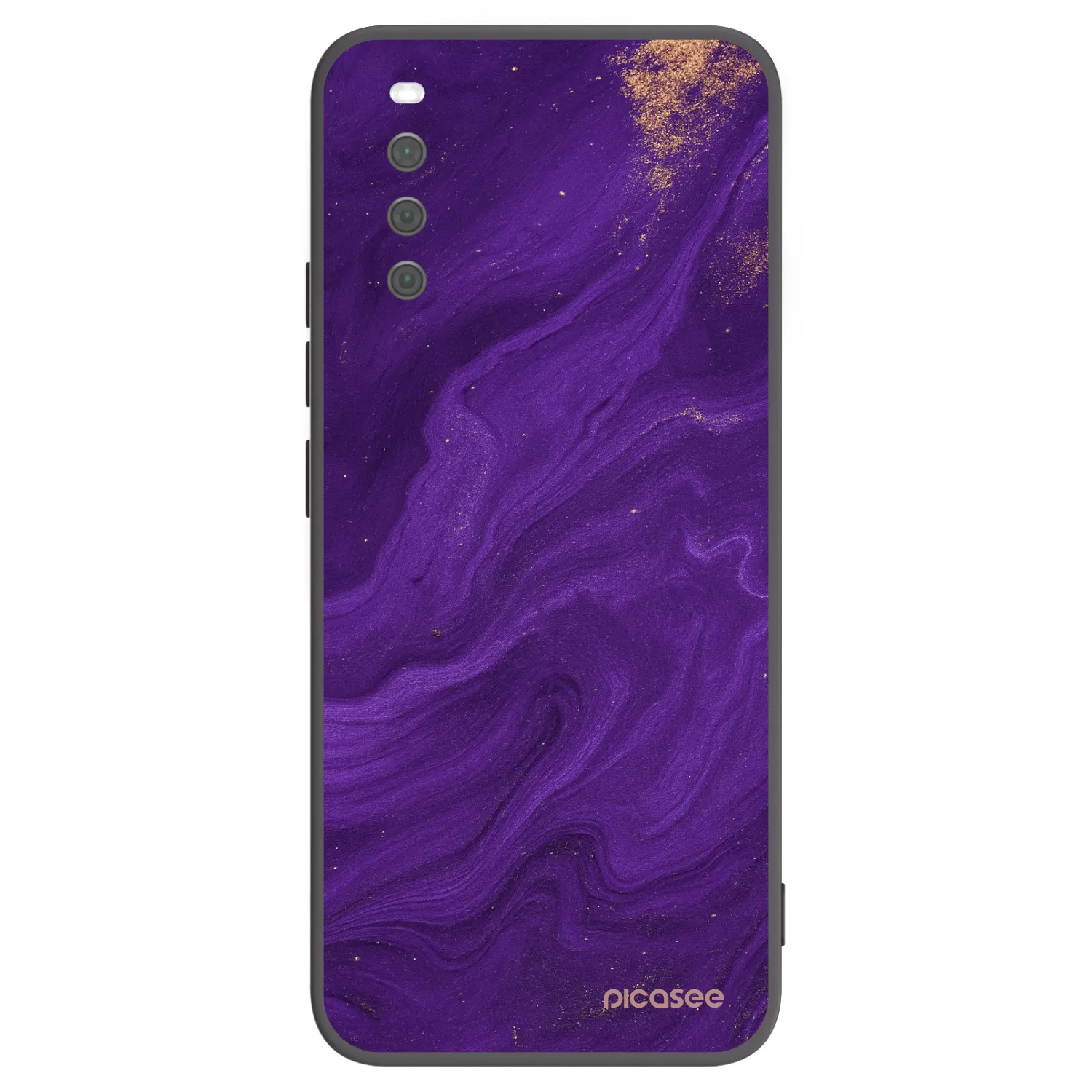 Picasee silikonový černý obal pro Sony Xperia 10 III - Fialová