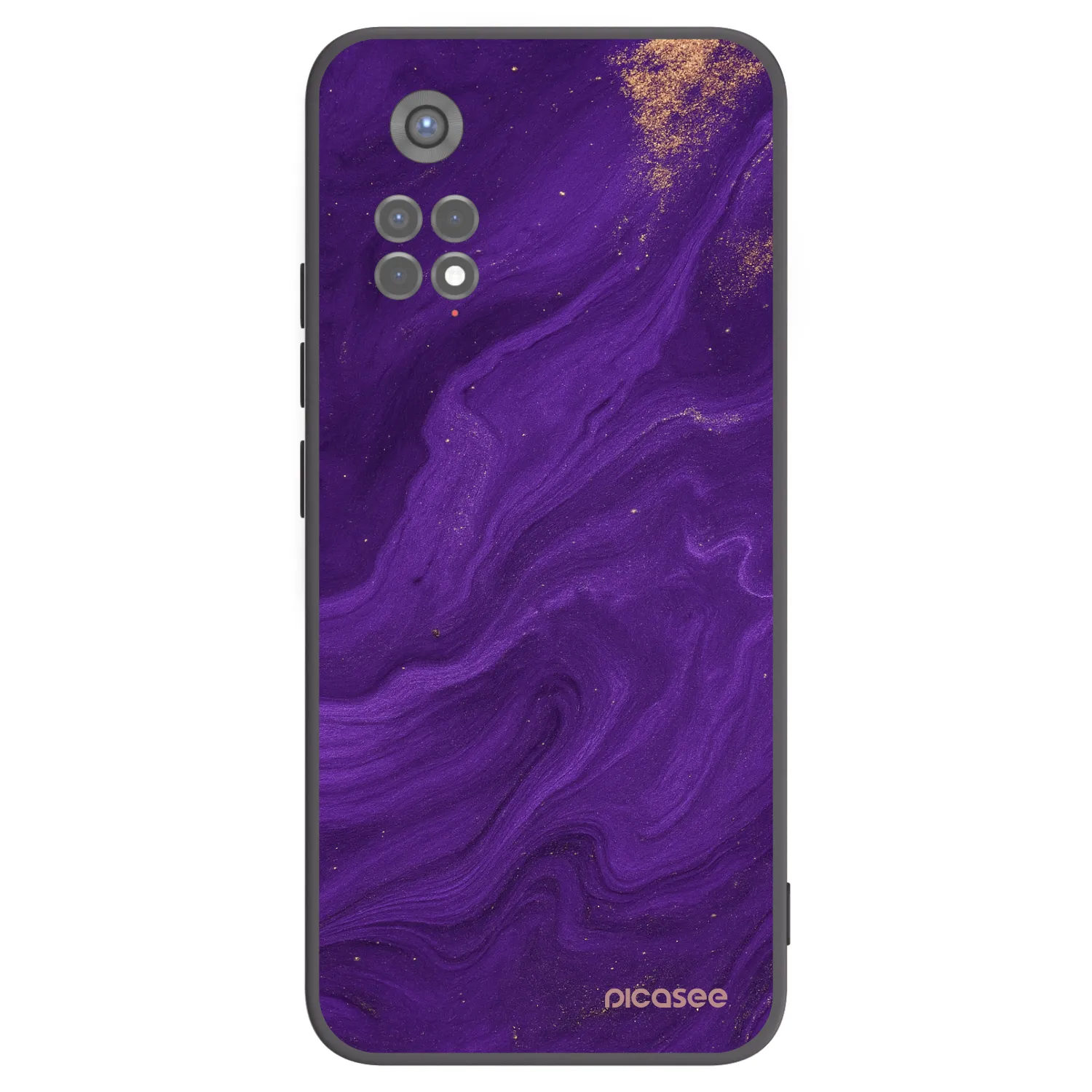 Picasee silikonový černý obal pro Xiaomi Redmi Note 11S 5G - Fialová