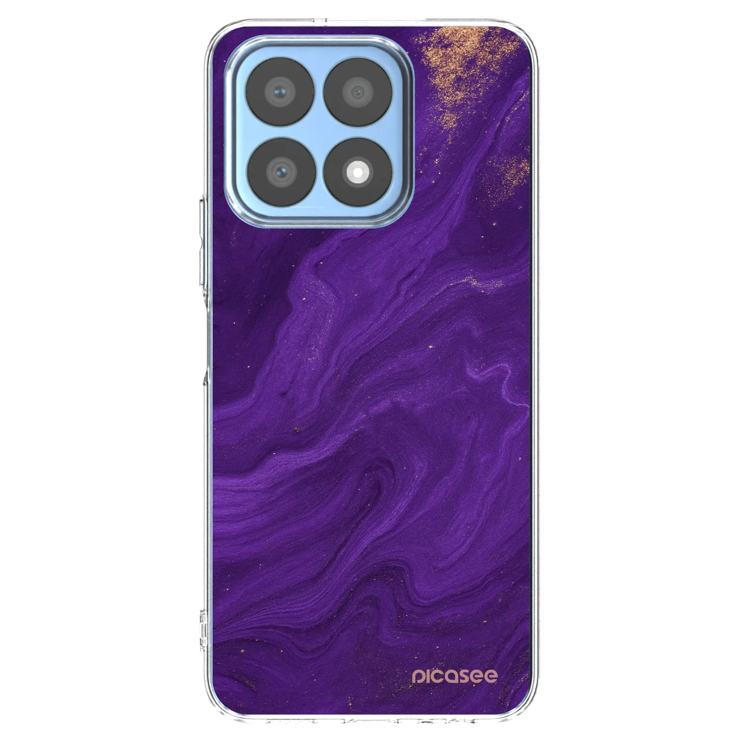 Picasee silikonový průhledný obal pro Honor X8a - Fialová