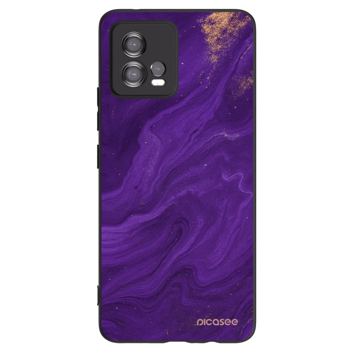 Picasee silikonový černý obal pro Motorola Moto G72 - Fialová