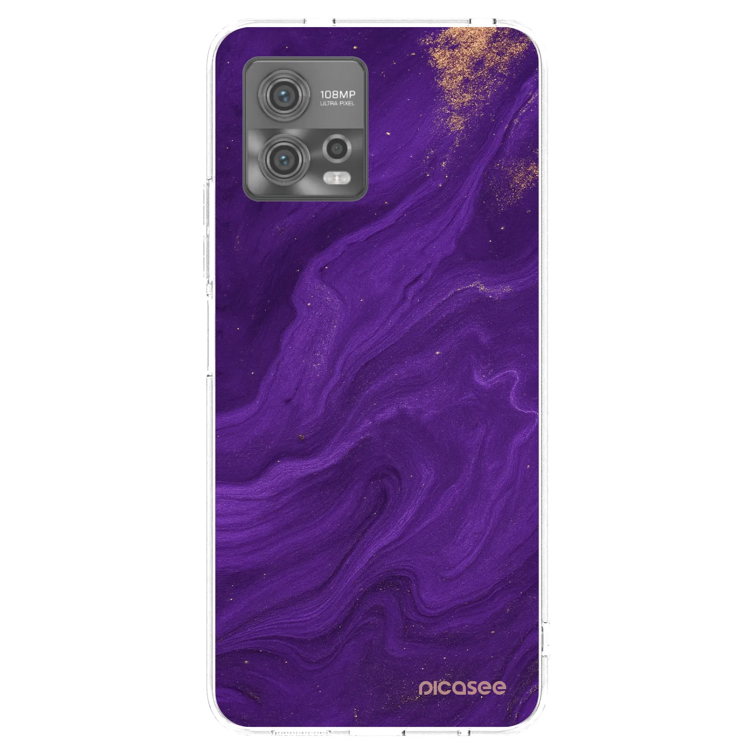 Picasee silikonový průhledný obal pro Motorola Moto G72 - Fialová
