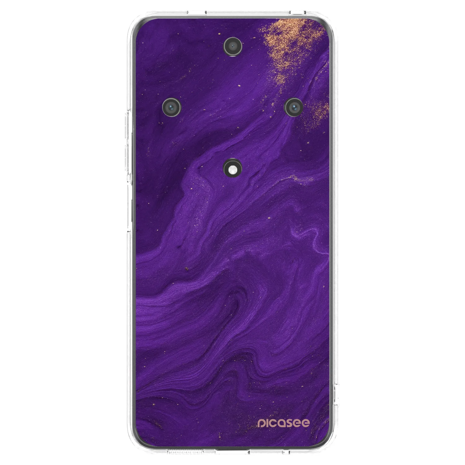 Picasee silikonový průhledný obal pro Honor Magic5 Lite 5G - Fialová