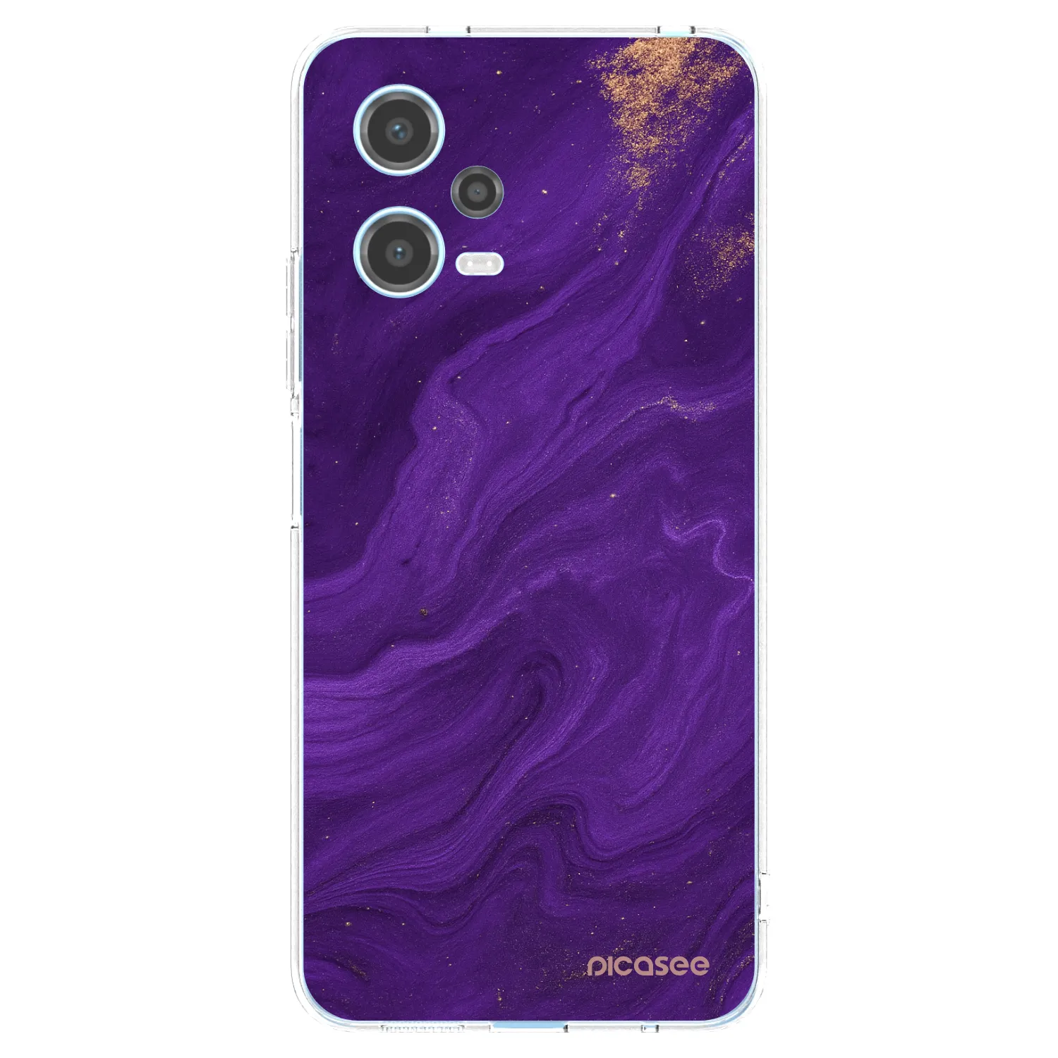 Picasee silikonový průhledný obal pro Xiaomi Redmi Note 12 5G - Fialová