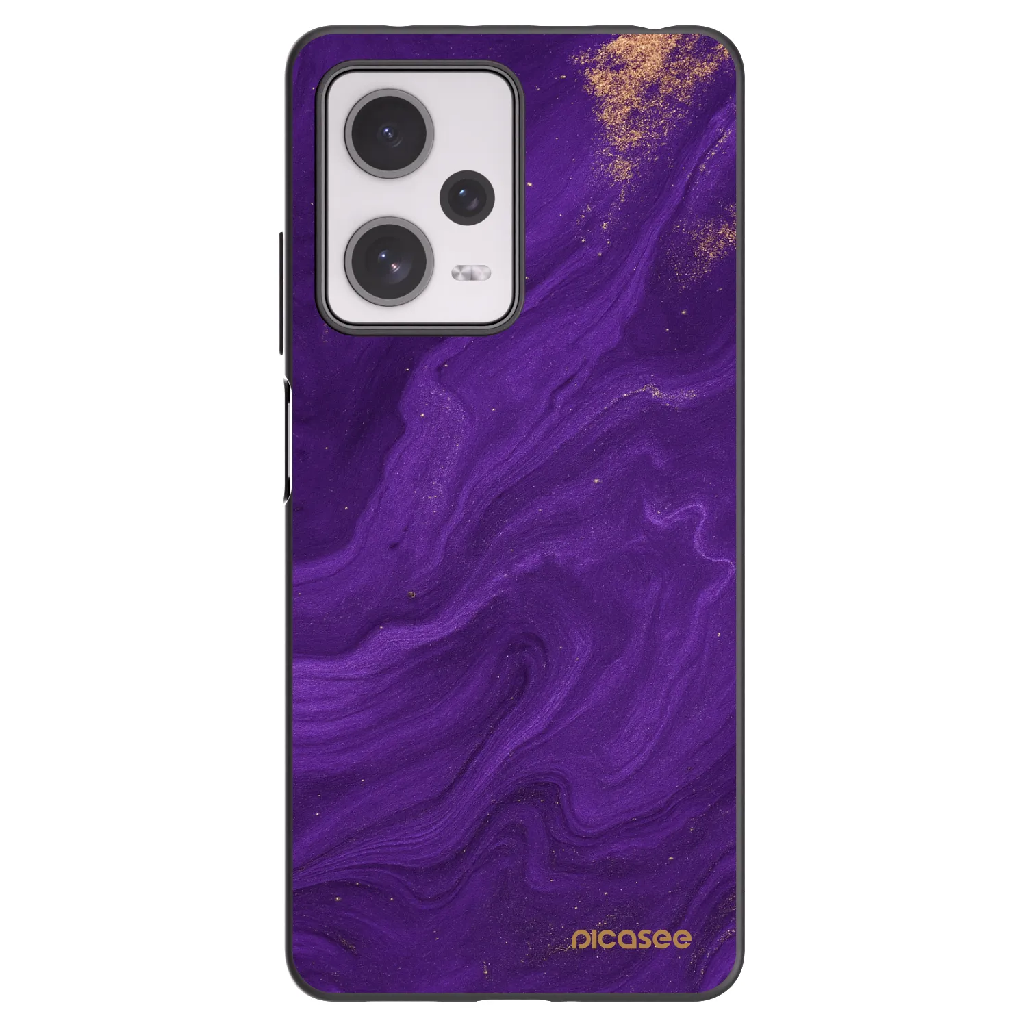 Picasee silikonový černý obal pro Xiaomi Redmi Note 12 Pro+ 5G - Fialová