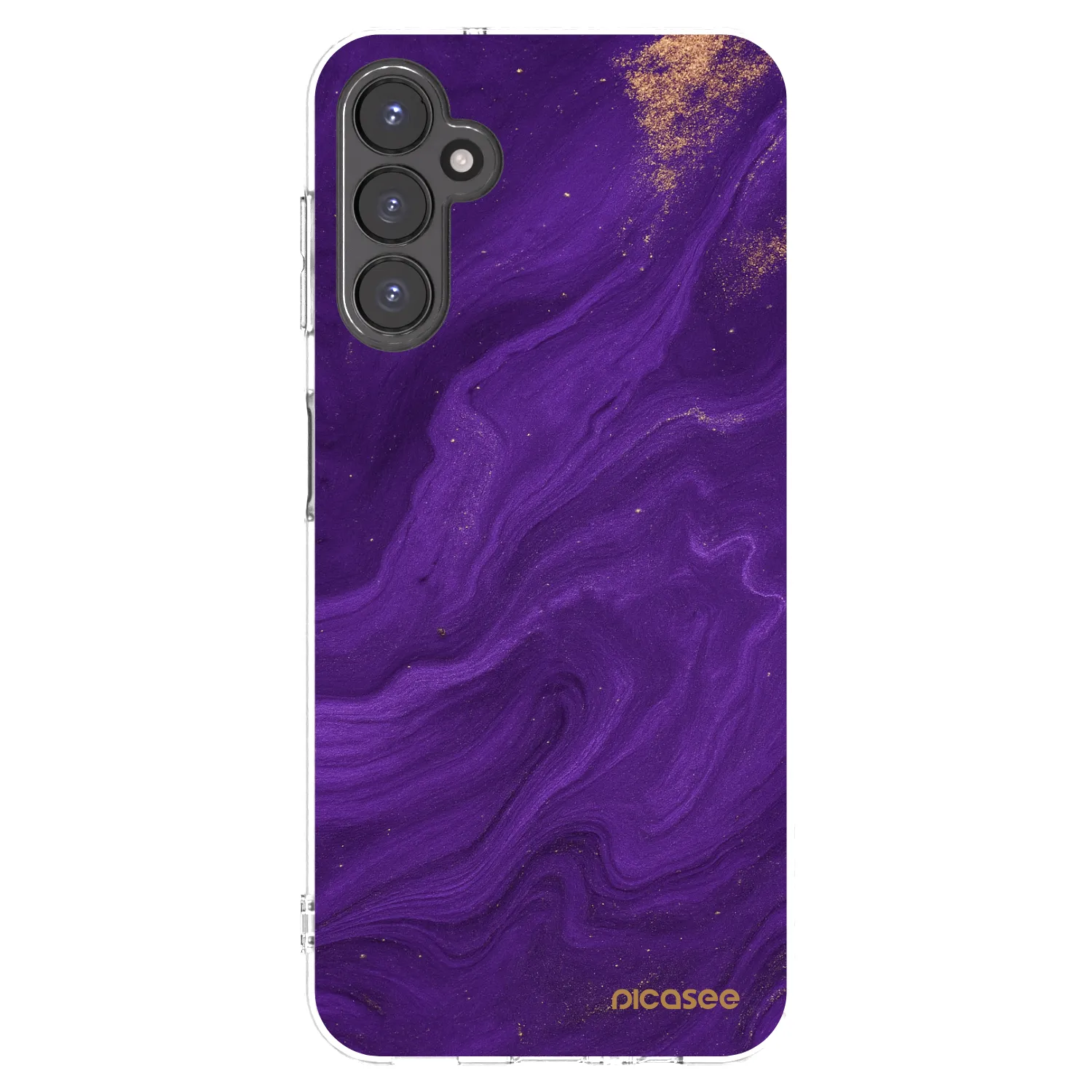 Picasee silikonový průhledný obal pro Samsung Galaxy A14 4G A145R - Fialová
