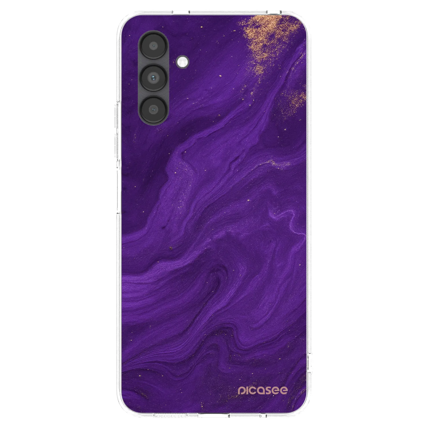 Picasee silikonový průhledný obal pro Samsung Galaxy A04s A047F - Fialová