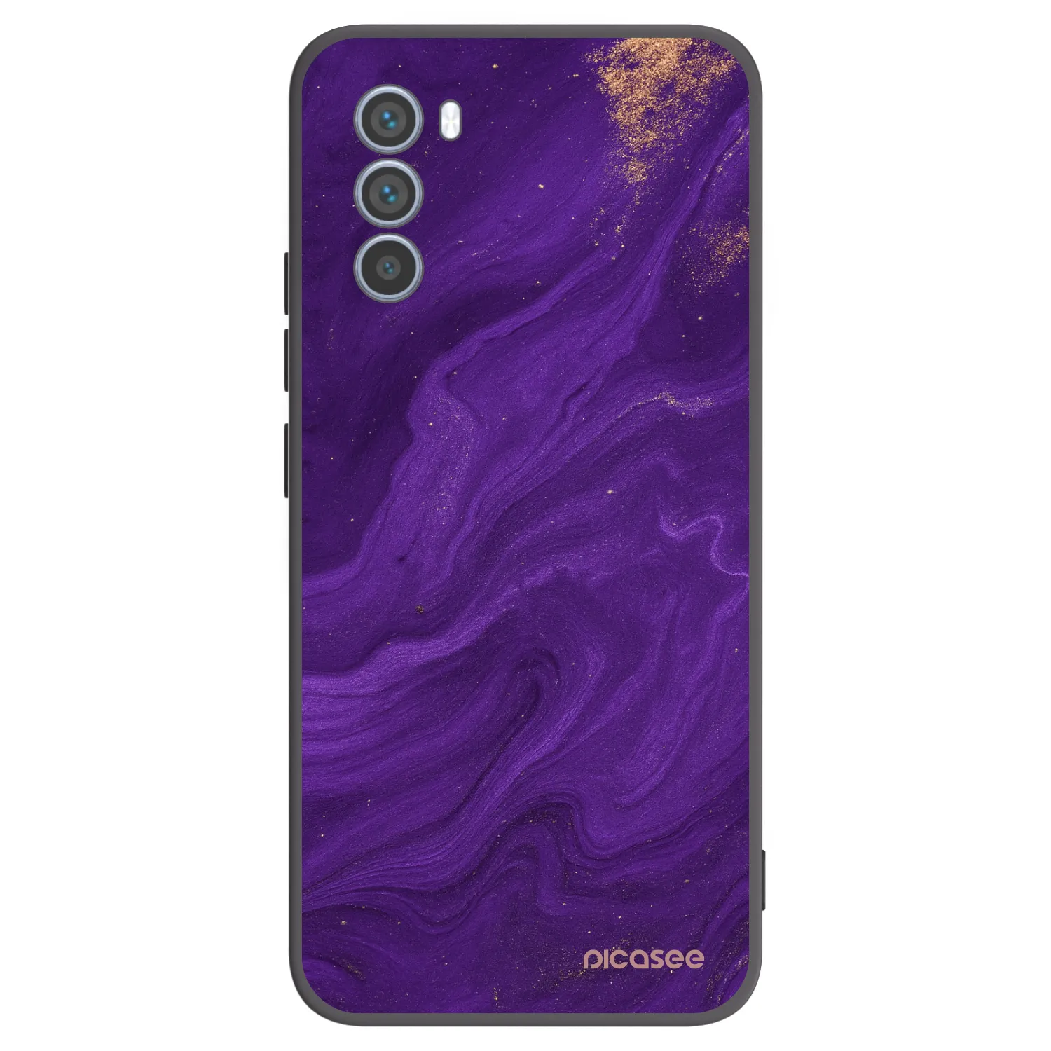 Picasee silikonový černý obal pro Motorola Moto G62 - Fialová