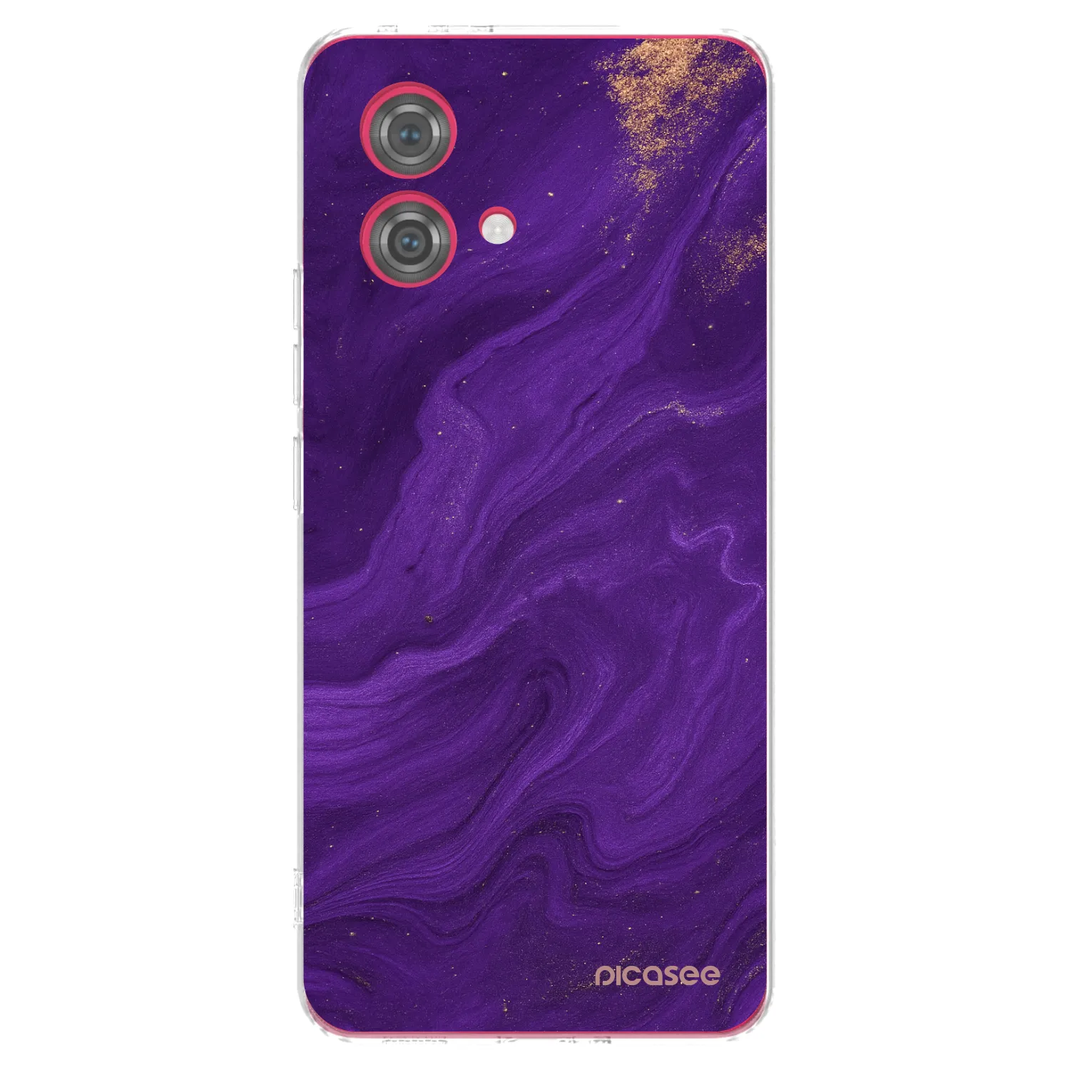 Picasee silikonový průhledný obal pro Motorola Moto G84 5G - Fialová
