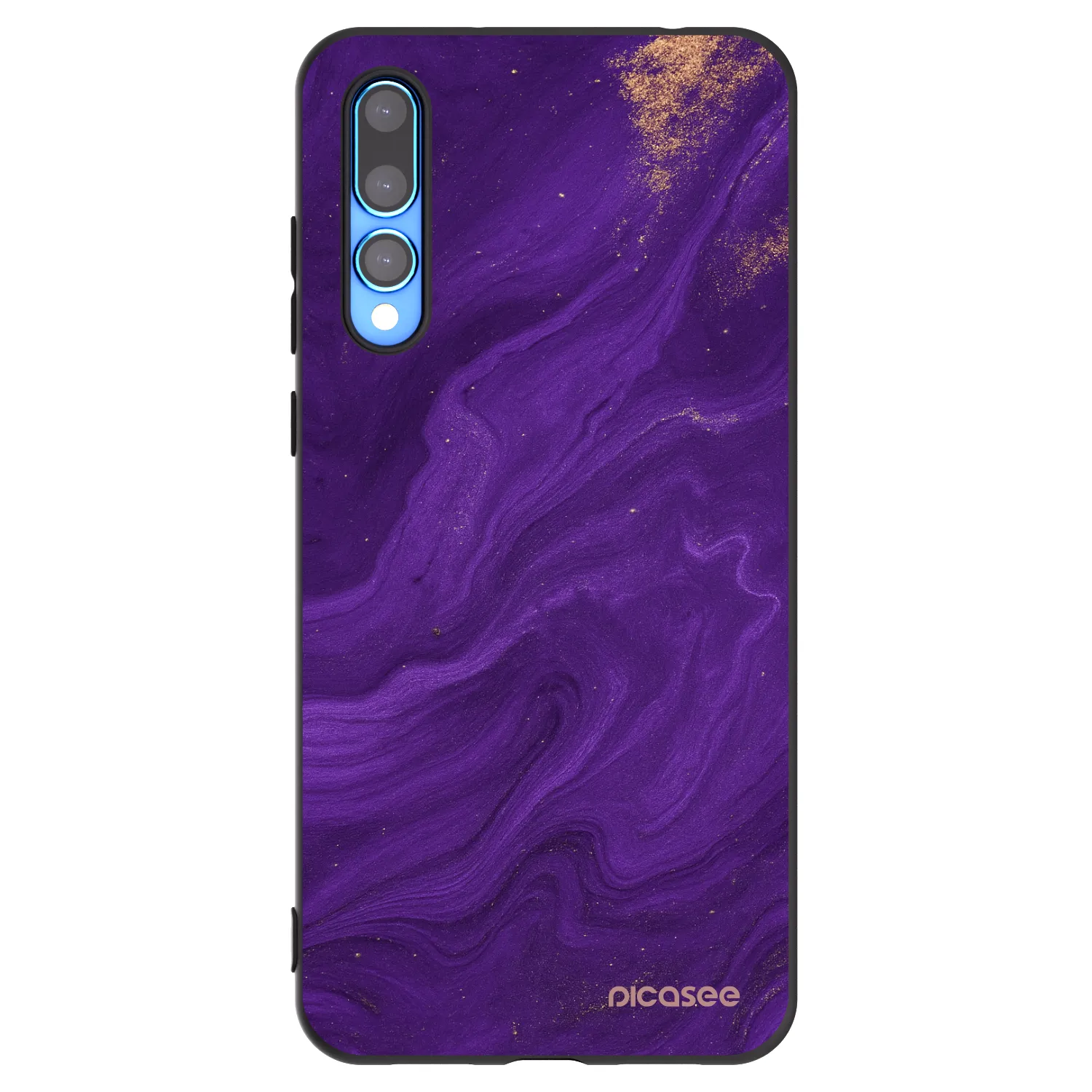 Picasee silikonový černý obal pro Huawei P20 Pro - Fialová