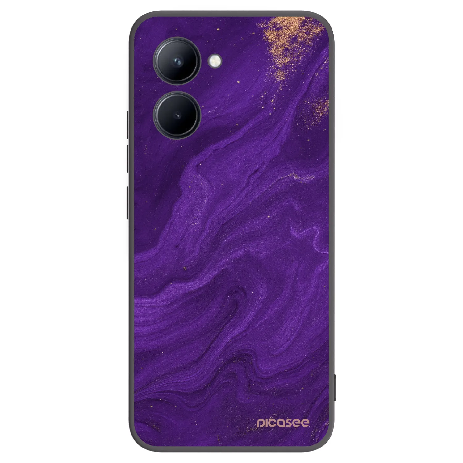 Picasee silikonový černý obal pro Realme C33 (2023) - Fialová
