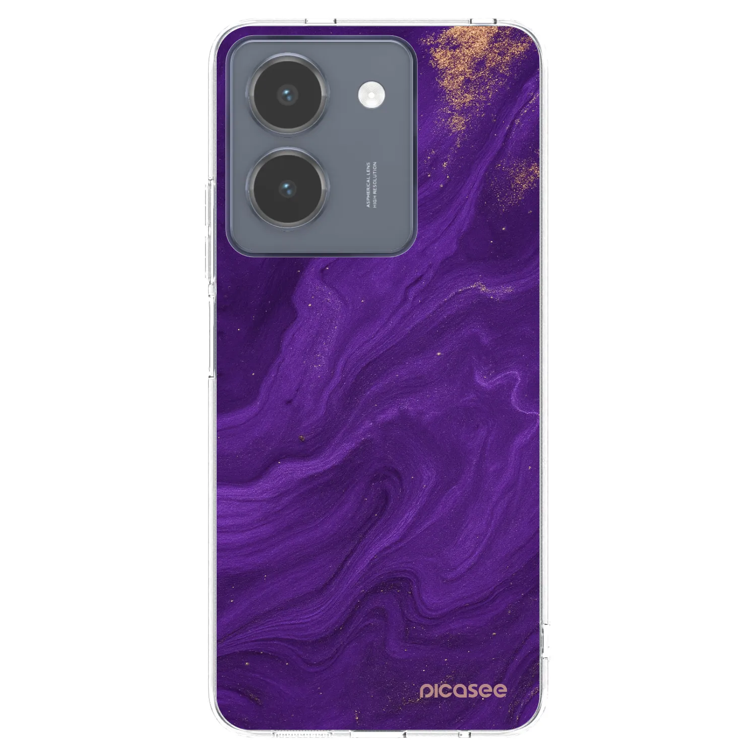 Picasee silikonový průhledný obal pro Vivo Y36 4G - Fialová