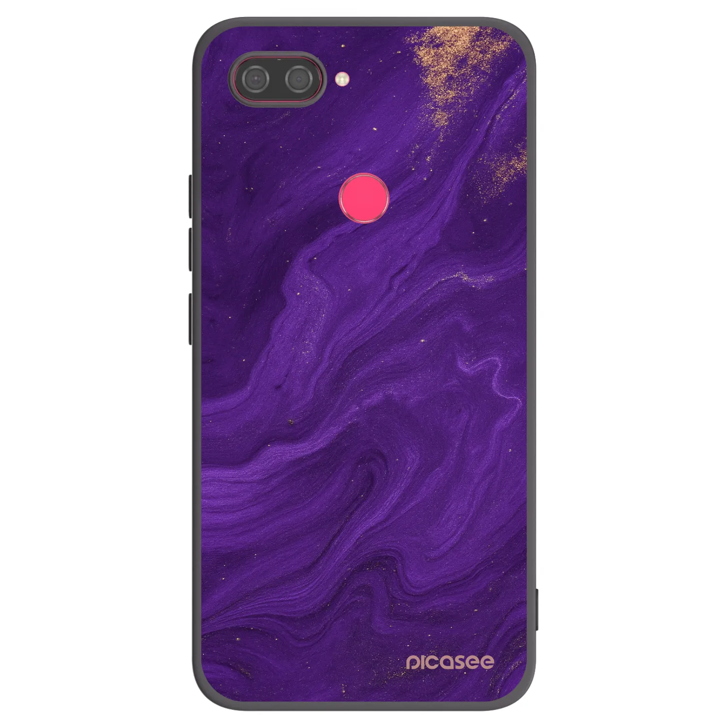 Picasee silikonový černý obal pro Xiaomi Mi 8 Lite - Fialová