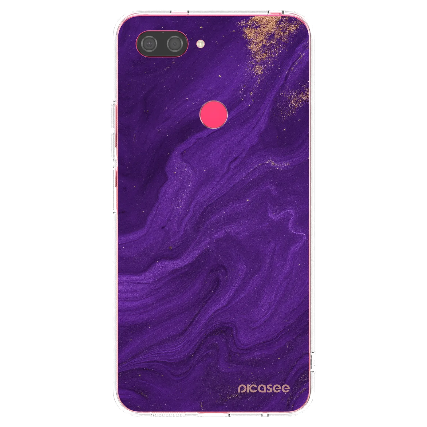 Picasee silikonový průhledný obal pro Xiaomi Mi 8 Lite - Fialová
