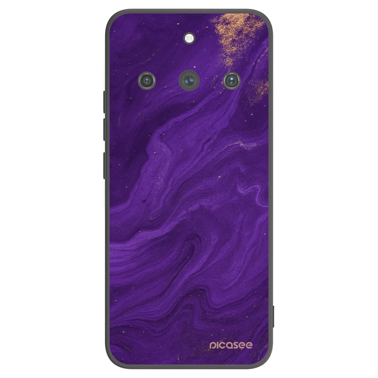 Picasee silikonový černý obal pro Realme 11 Pro+ - Fialová