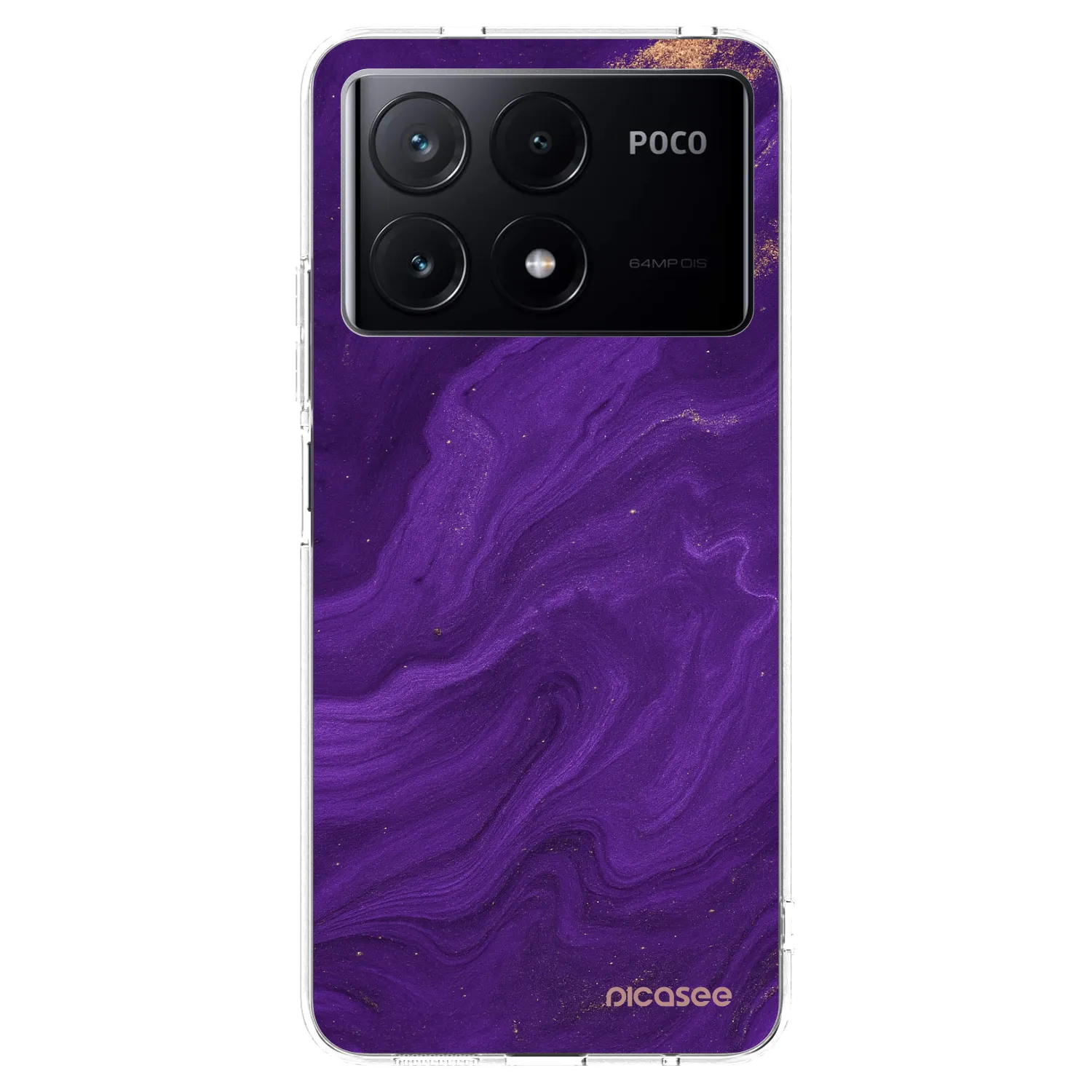 Picasee silikonový průhledný obal pro Xiaomi Poco X6 Pro - Fialová
