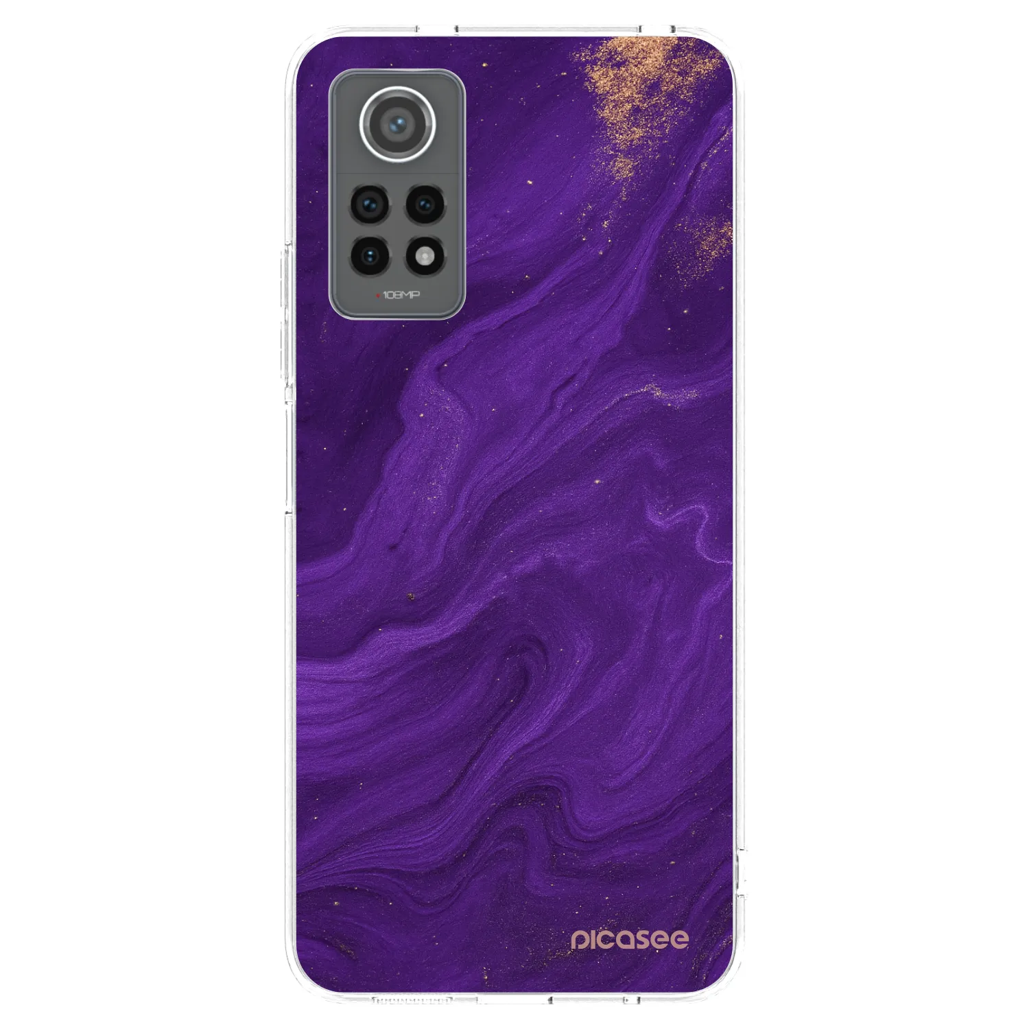 Picasee silikonový průhledný obal pro Xiaomi Redmi Note 12 Pro 4G - Fialová