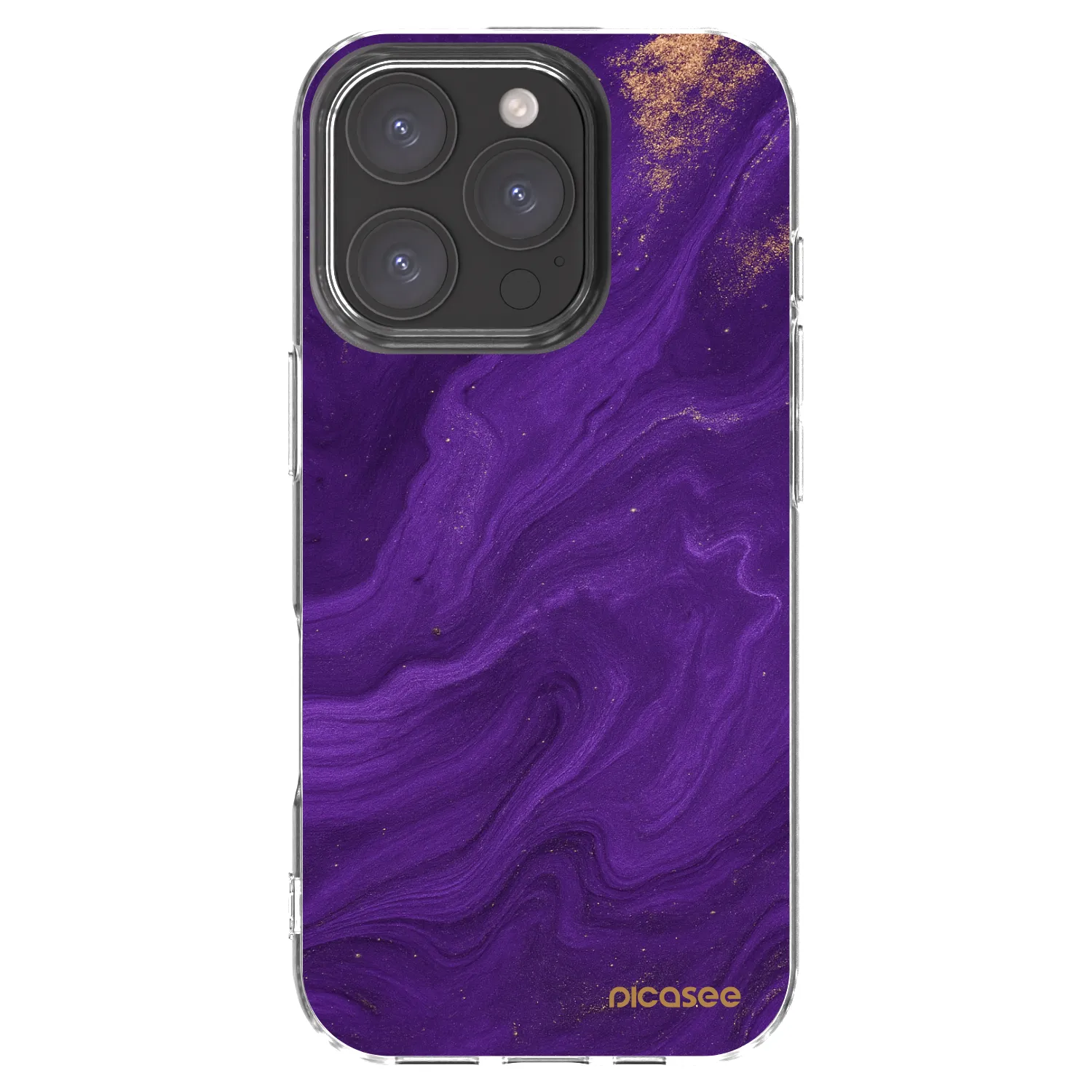 Picasee silikonový průhledný obal pro Apple iPhone 16 Pro - Fialová