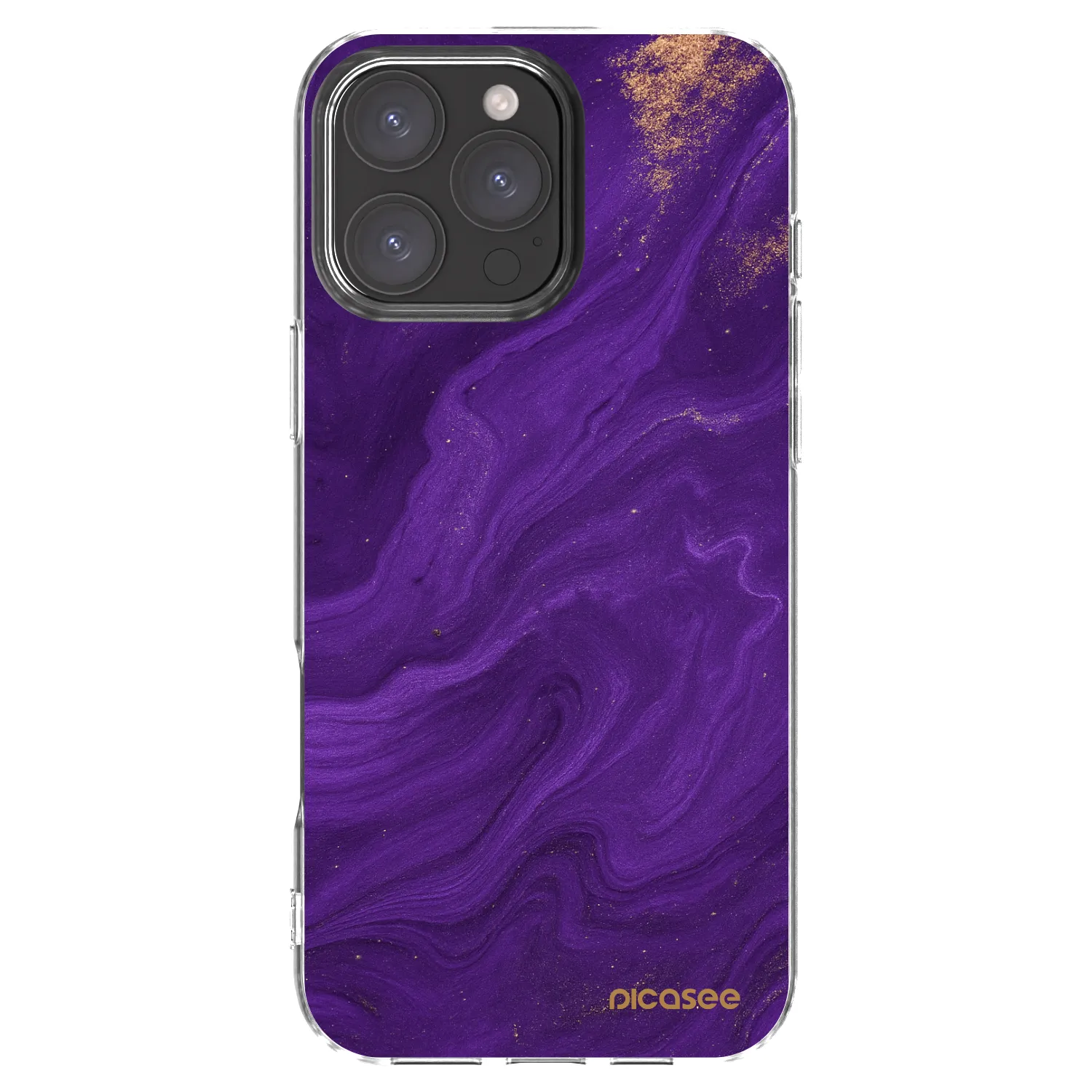 Picasee silikonový průhledný obal pro Apple iPhone 16 Pro Max - Fialová