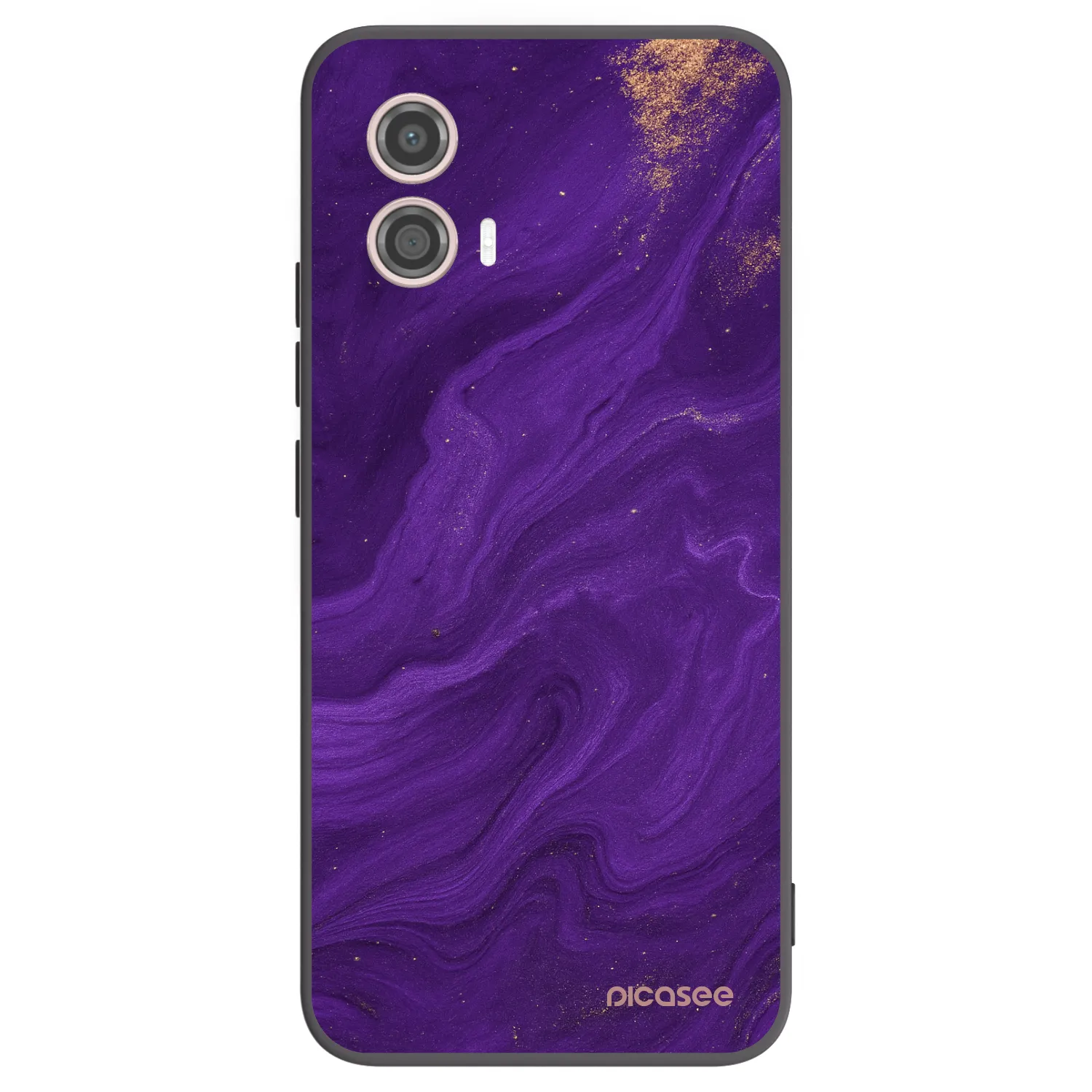 Picasee silikonový černý obal pro Motorola Moto G53 5G - Fialová