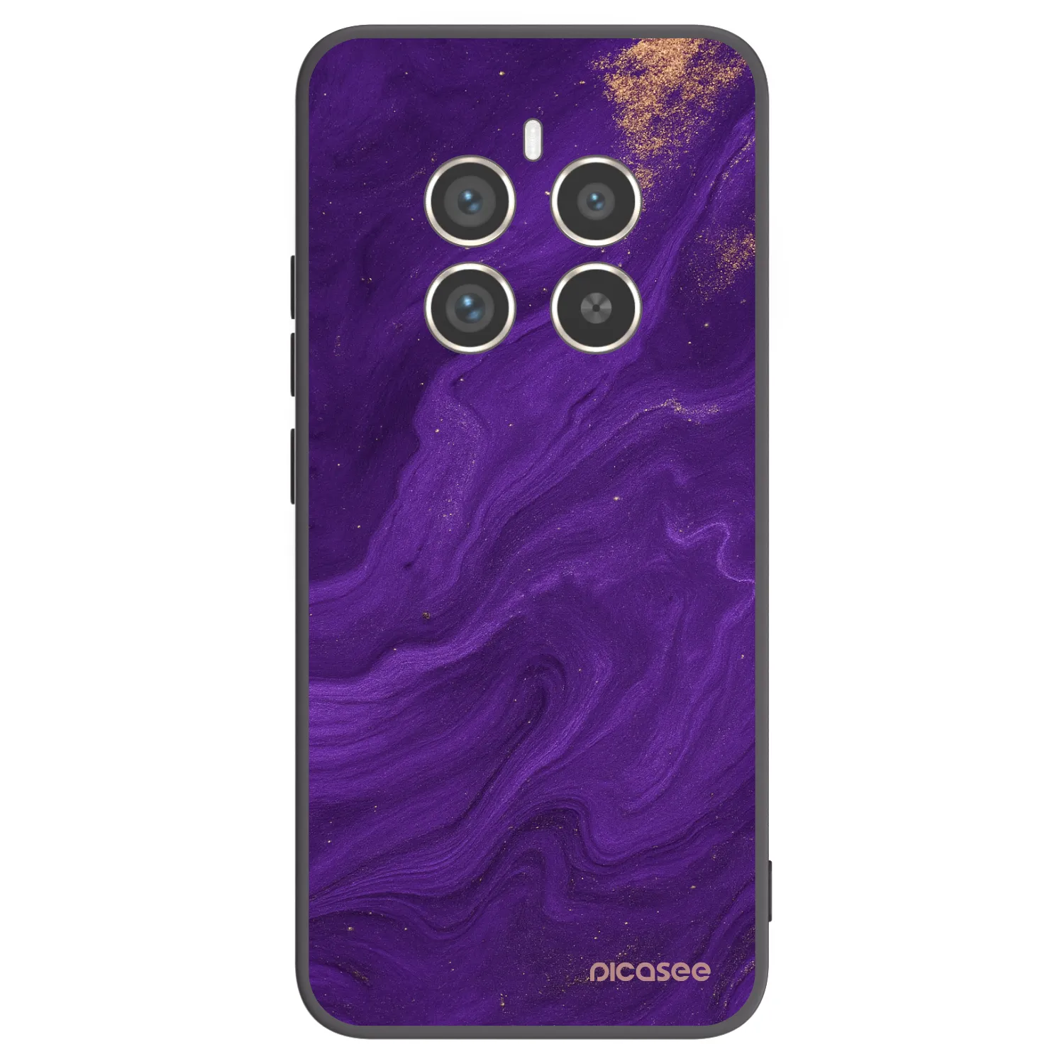 Picasee silikonový černý obal pro Realme 12 Pro 5G - Fialová