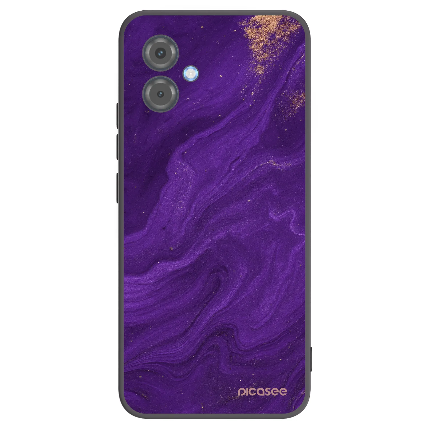 Picasee silikonový černý obal pro Motorola Moto G14 - Fialová