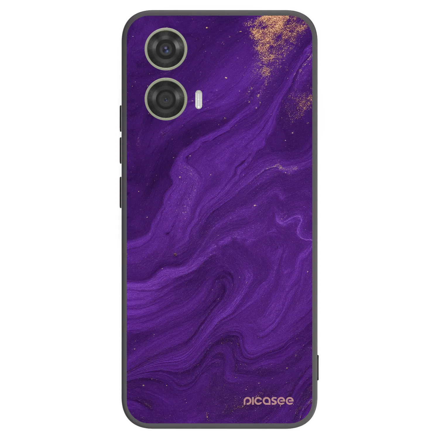 Picasee silikonový černý obal pro Motorola Moto G24 - Fialová
