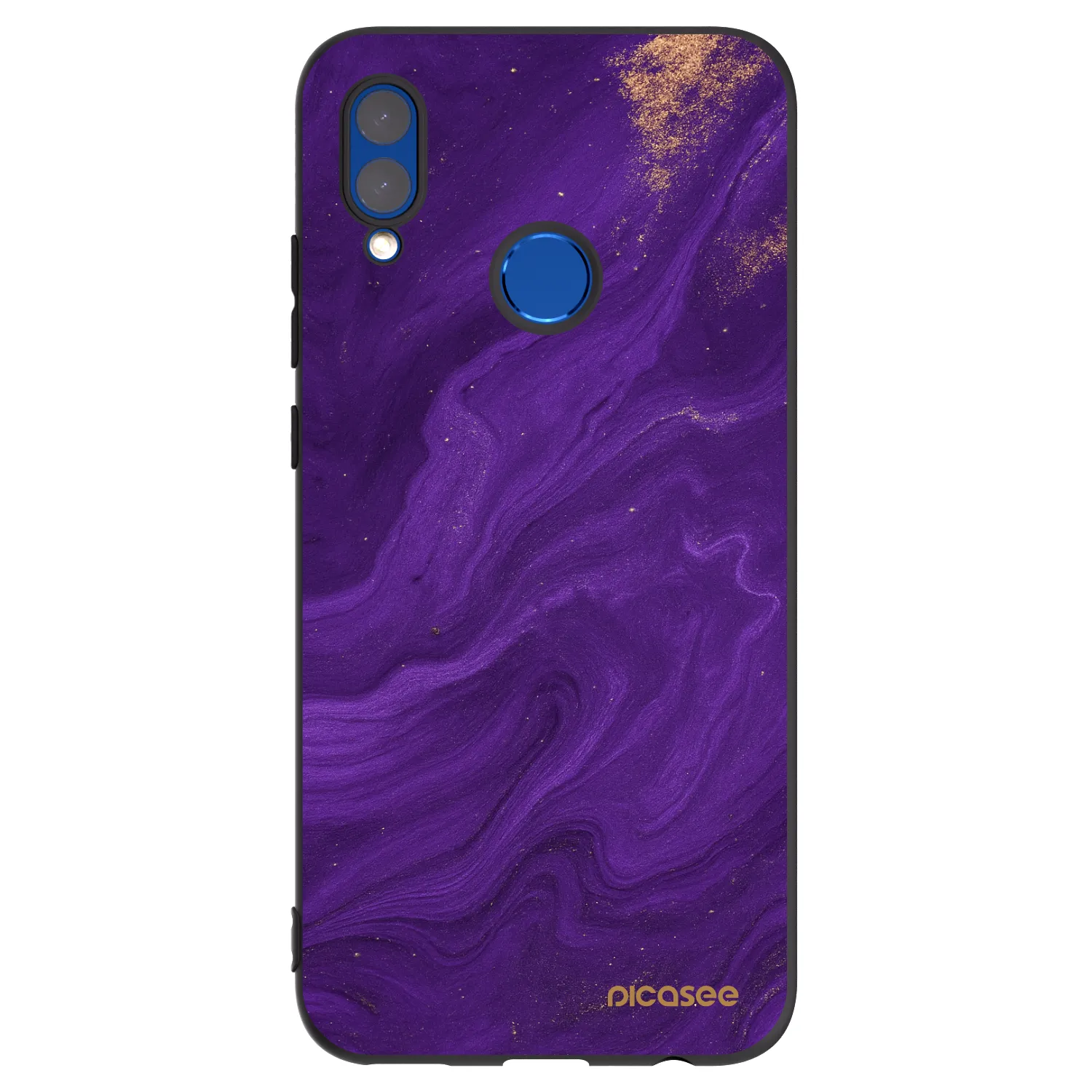 Picasee silikonový černý obal pro Huawei P Smart 2019 - Fialová