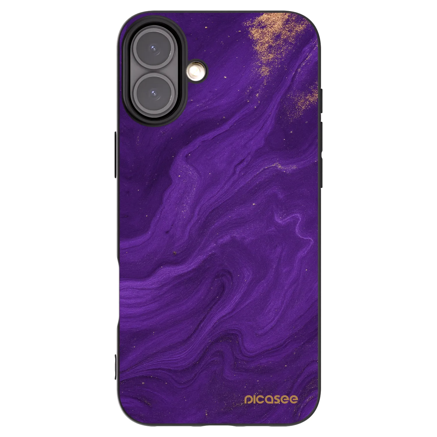 Picasee silikonový černý obal pro Apple iPhone 16 Plus - Fialová
