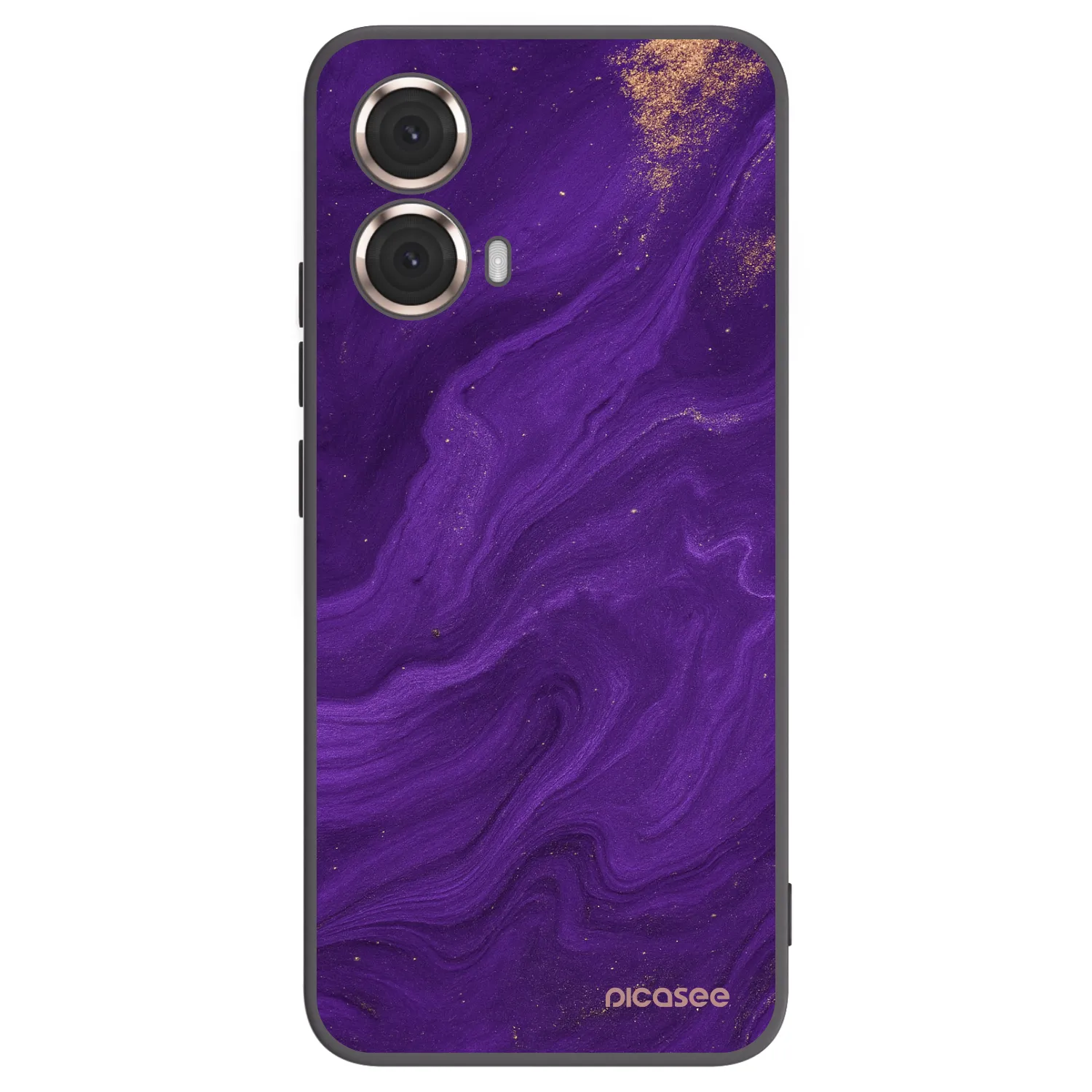 Picasee silikonový černý obal pro Motorola Moto G85 - Fialová