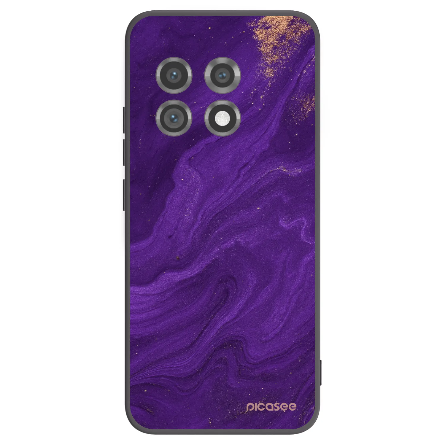Picasee silikonový černý obal pro OnePlus 11 5G - Fialová