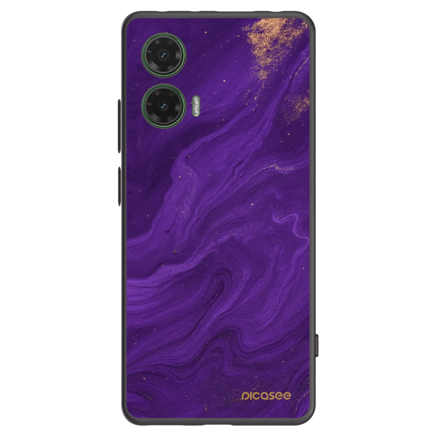 Picasee silikonový černý obal pro Motorola Moto G35 5G - Fialová