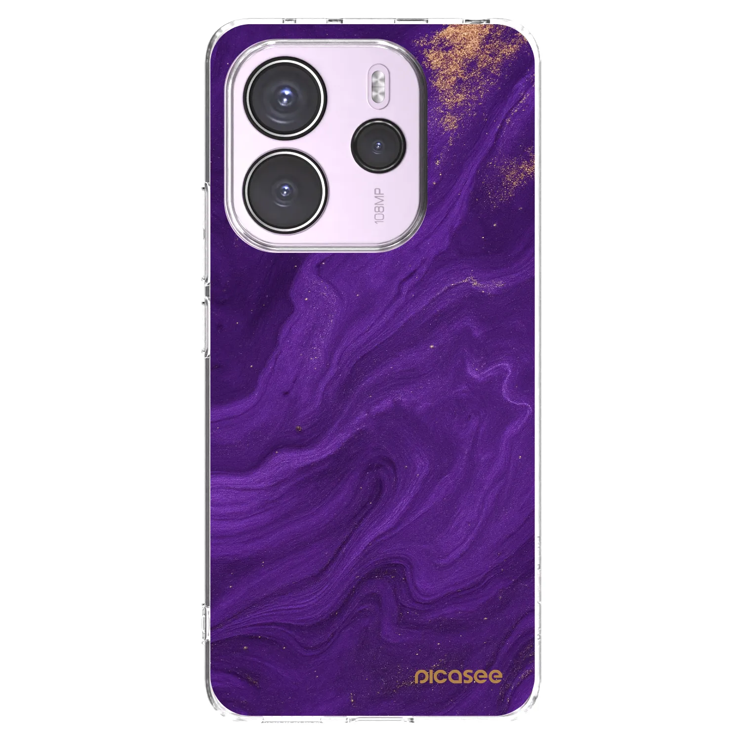 Picasee silikonový průhledný obal pro Xiaomi Redmi Note 14 4G - Fialová
