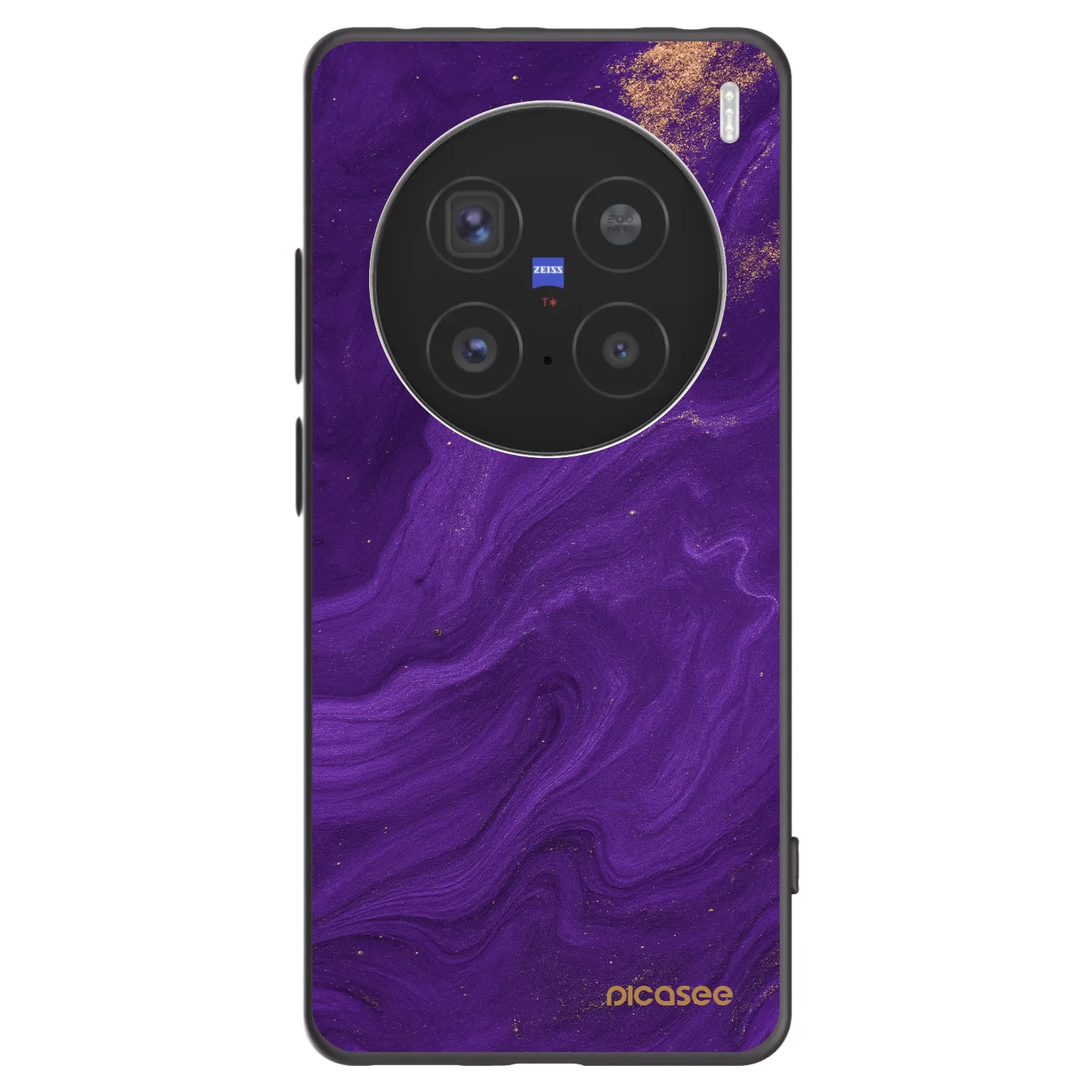 Picasee silikonový černý obal pro Vivo X200 Pro - Fialová