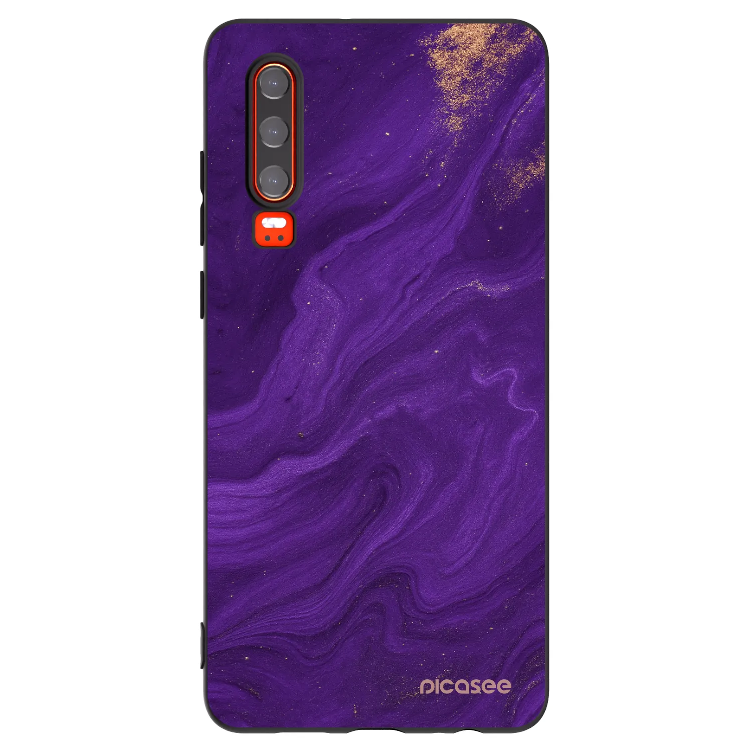Picasee silikonový černý obal pro Huawei P30 - Fialová