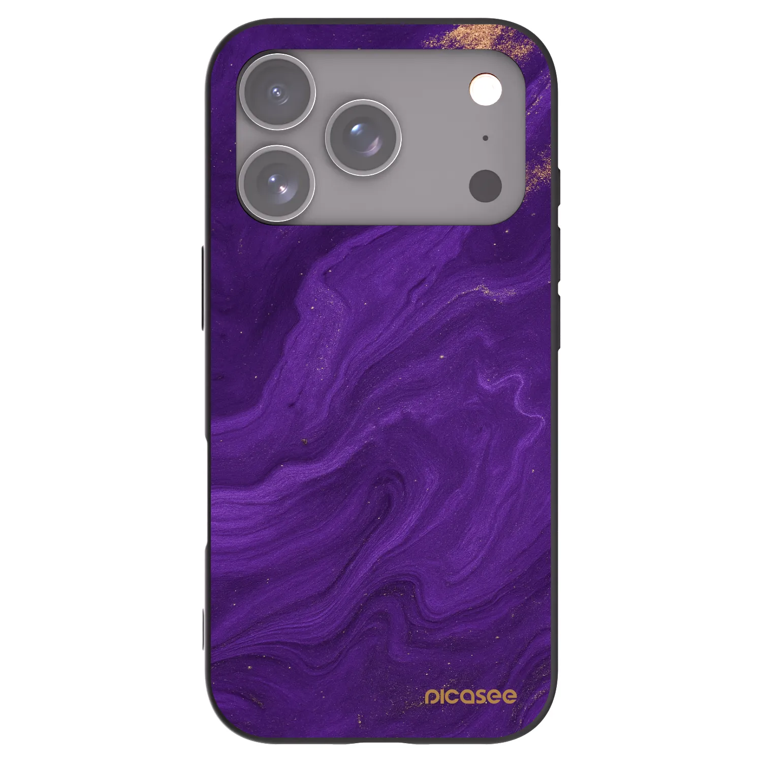 Picasee silikonový černý obal pro Apple iPhone 17 Pro - Fialová