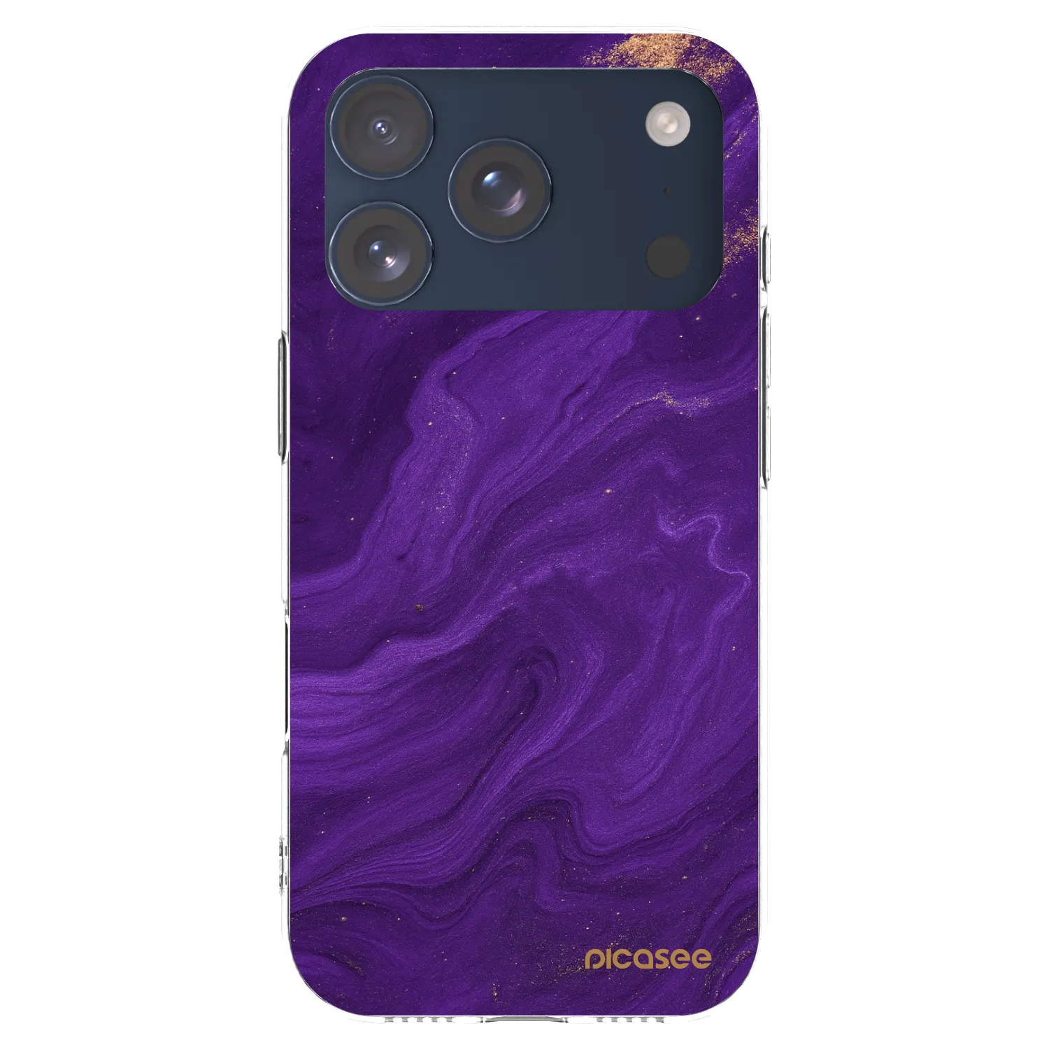 Picasee silikonový průhledný obal pro Apple iPhone 17 Pro - Fialová