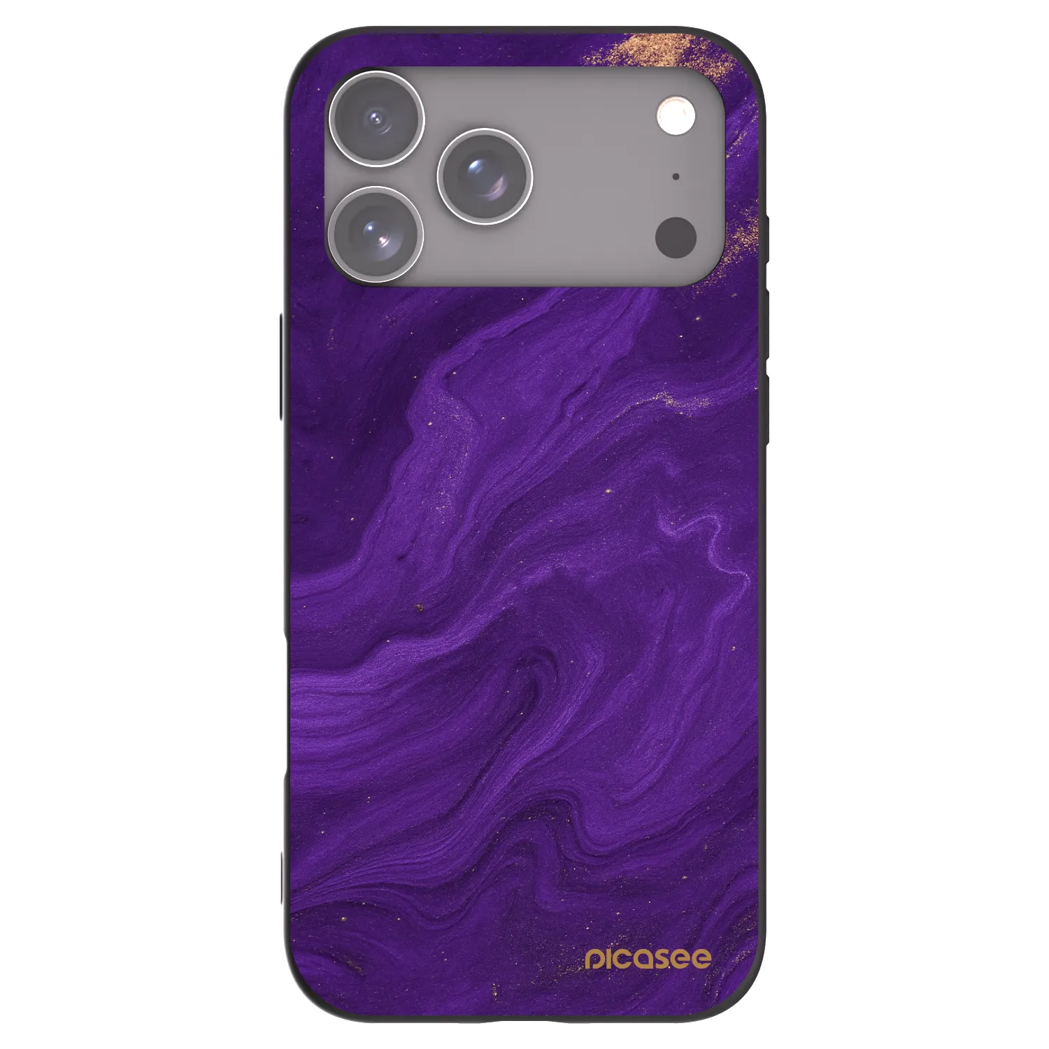 Picasee silikonový černý obal pro Apple iPhone 17 Pro Max - Fialová
