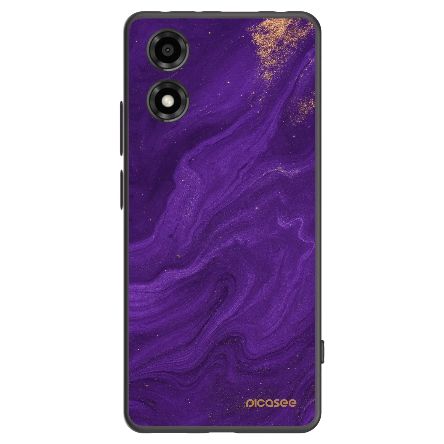 Picasee silikonový černý obal pro Motorola Moto E14 - Fialová