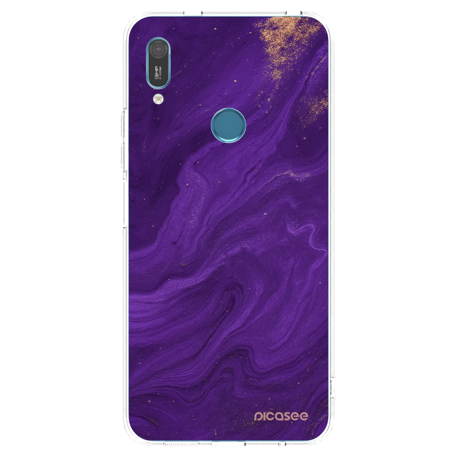 Picasee silikonový průhledný obal pro Huawei Y6 2019 - Fialová